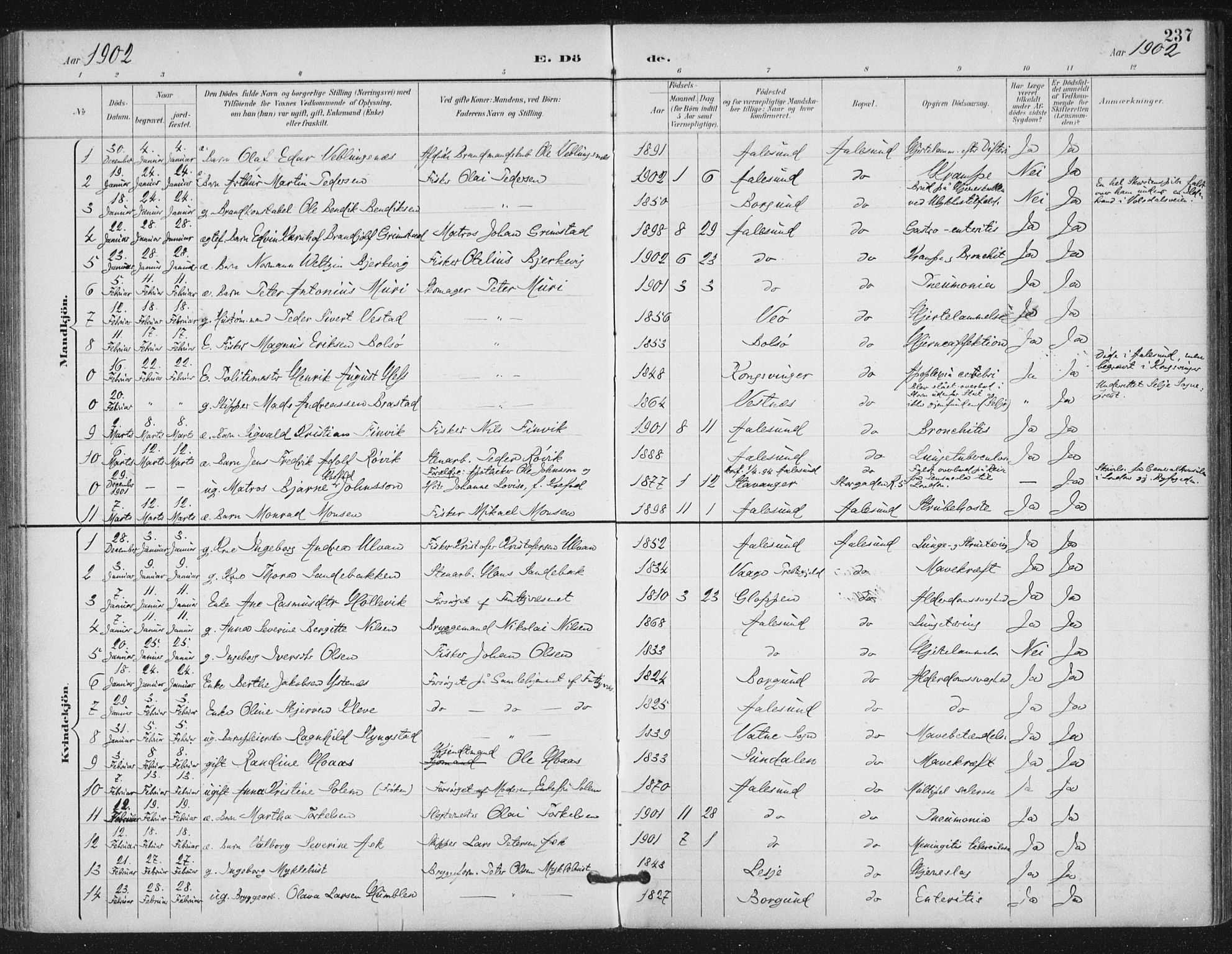 Ministerialprotokoller, klokkerbøker og fødselsregistre - Møre og Romsdal, AV/SAT-A-1454/529/L0457: Parish register (official) no. 529A07, 1894-1903, p. 237