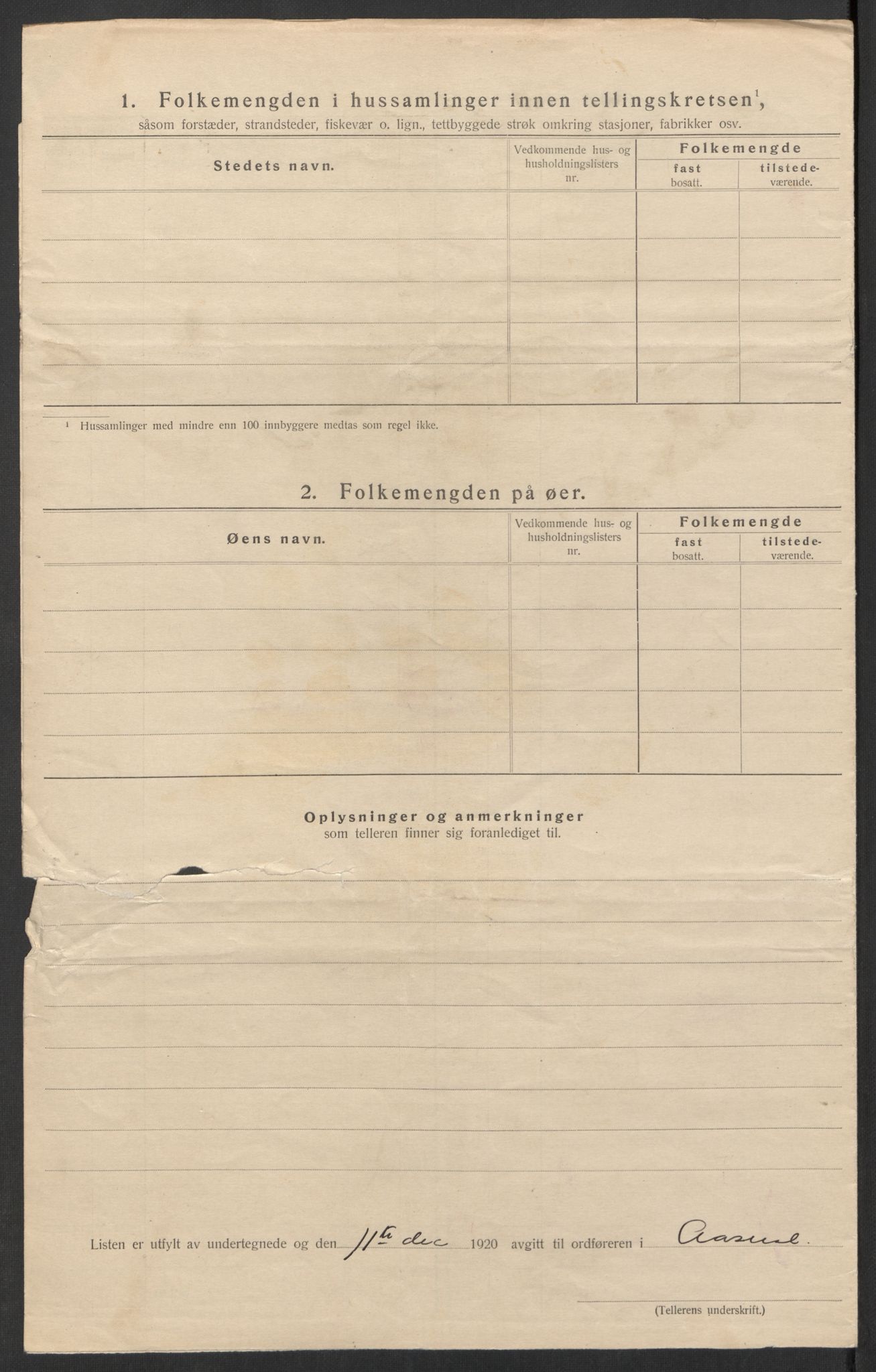 SAK, 1920 census for Åseral, 1920, p. 28