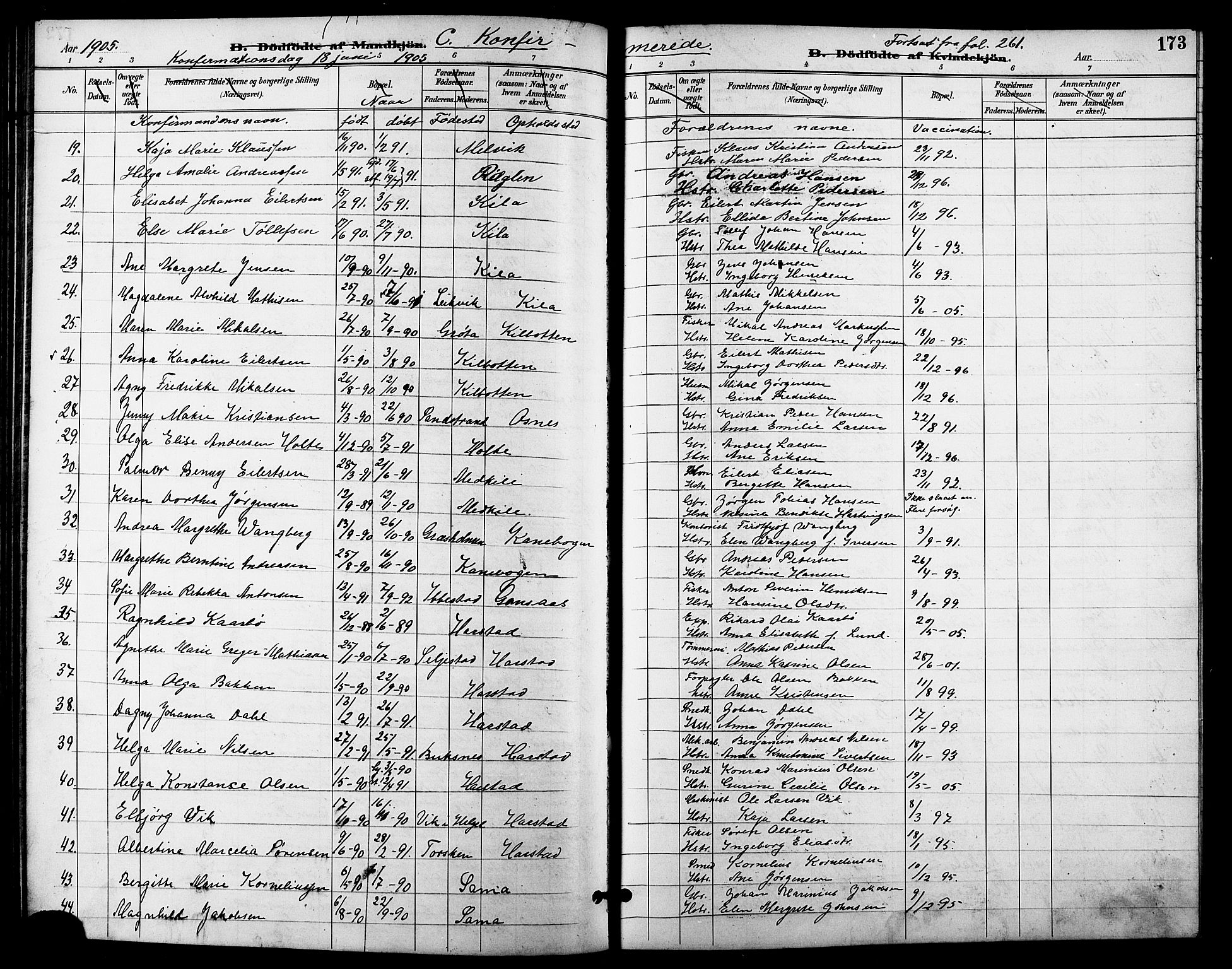 Trondenes sokneprestkontor, SATØ/S-1319/H/Hb/L0011klokker: Parish register (copy) no. 11, 1891-1906, p. 173