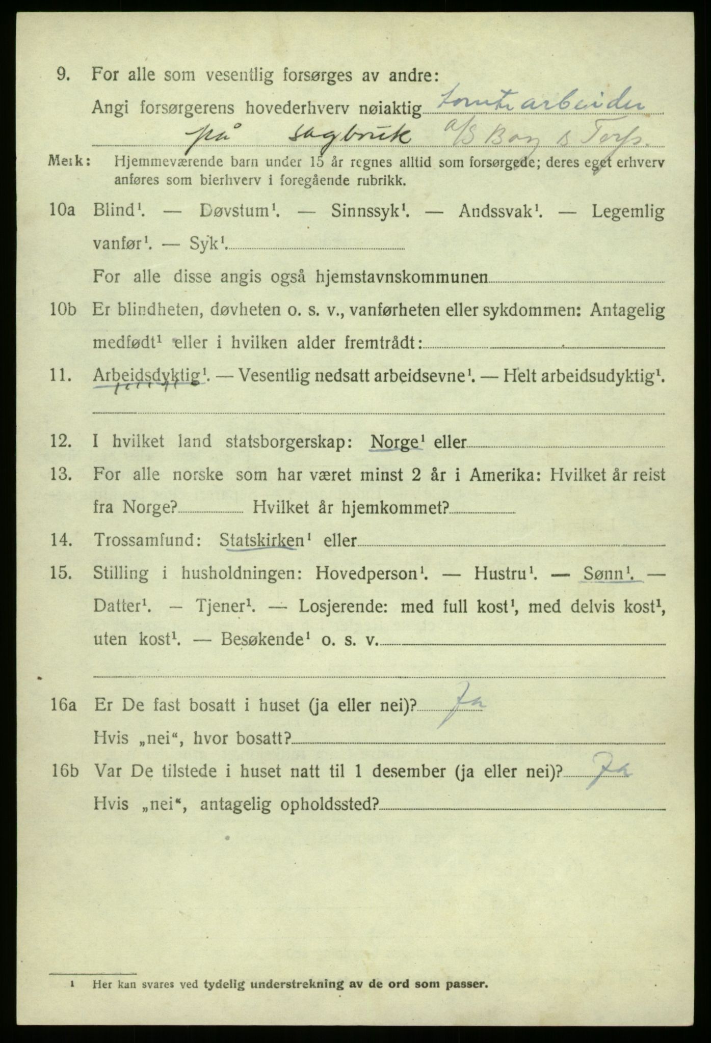 SAO, 1920 census for Borge, 1920, p. 8012
