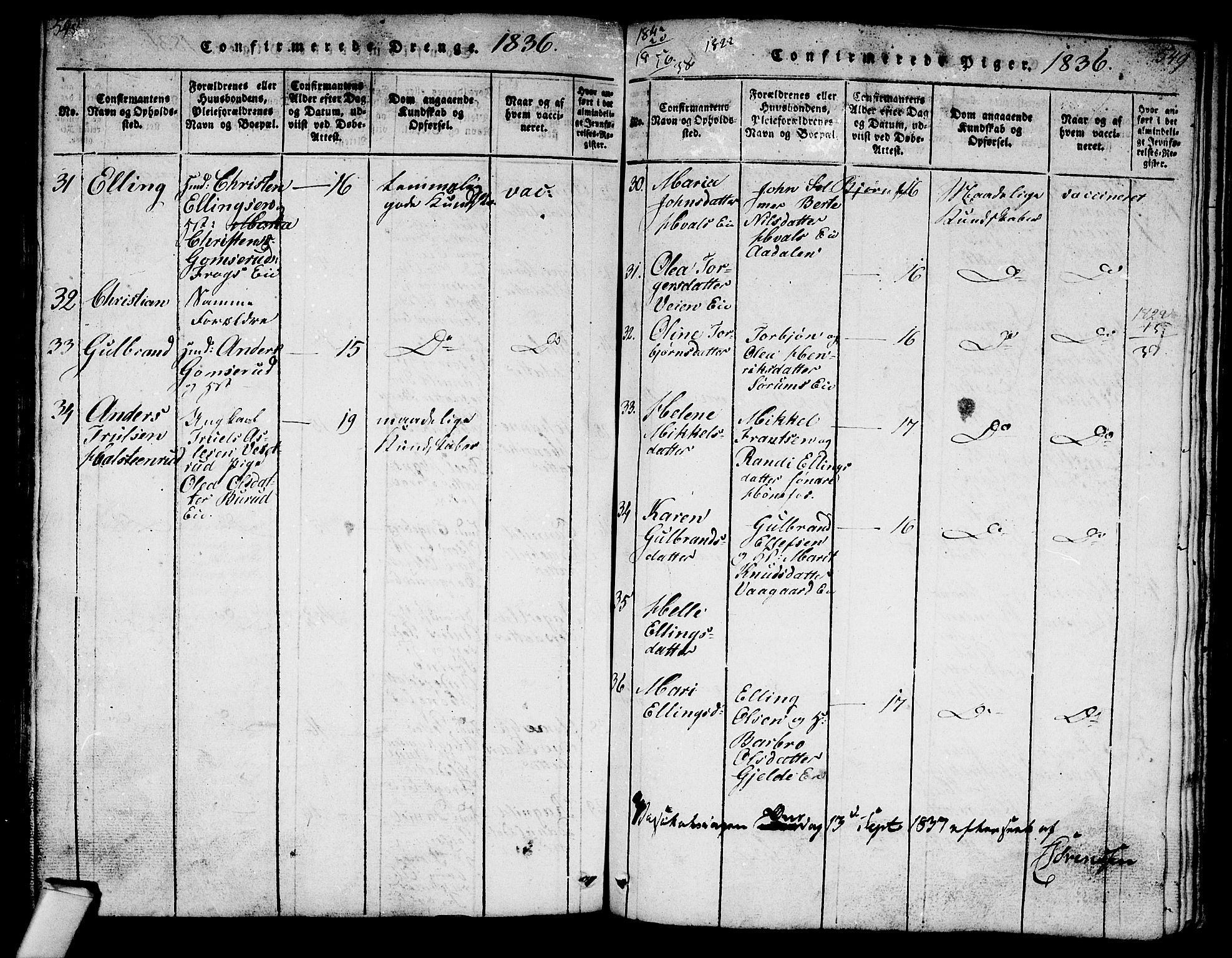 Norderhov kirkebøker, SAKO/A-237/G/Ga/L0003: Parish register (copy) no. I 3 /1, 1814-1876, p. 548-549