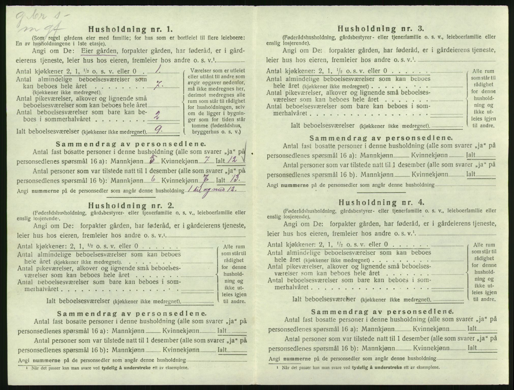 SAK, 1920 census for Froland, 1920, p. 590