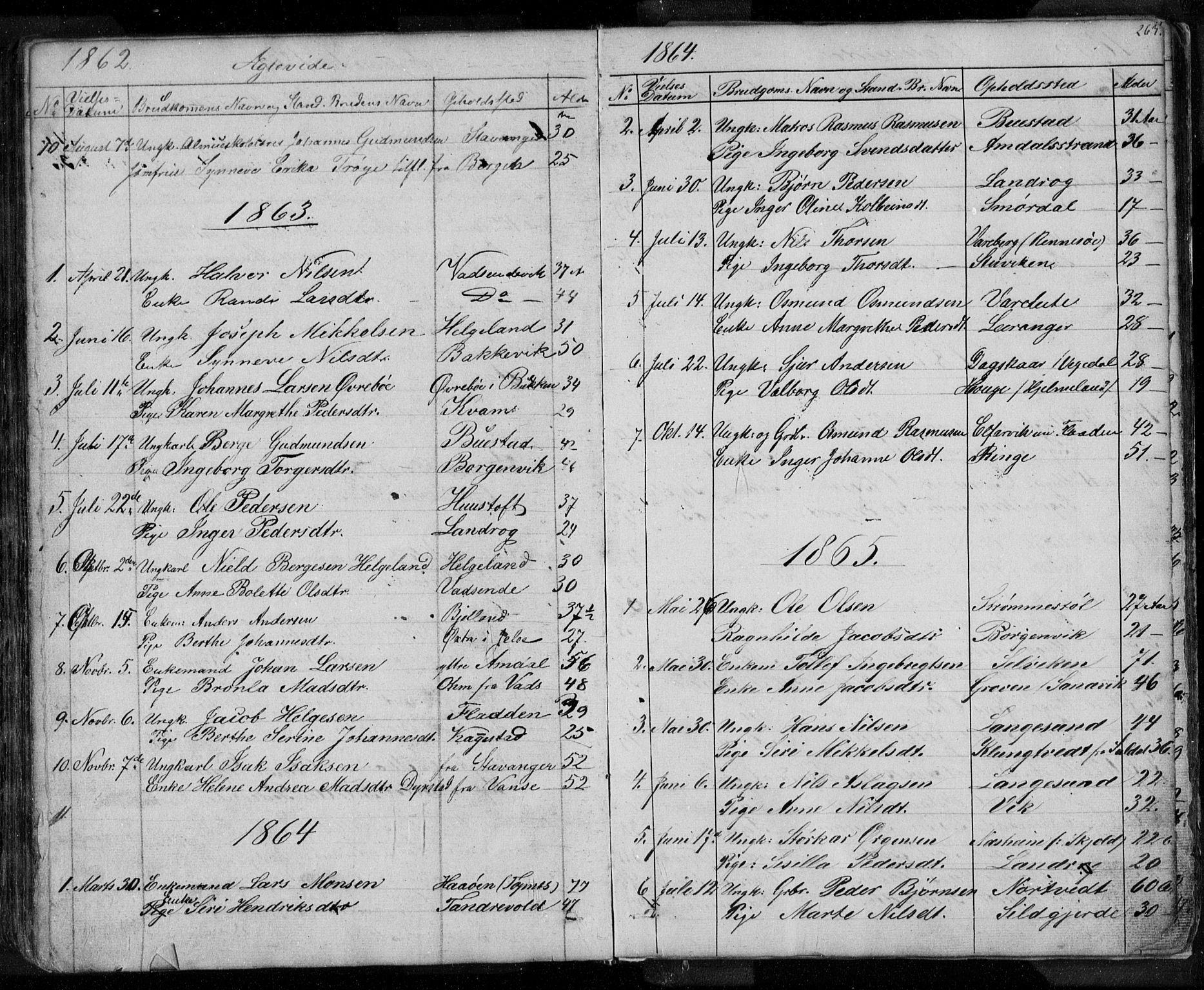 Nedstrand sokneprestkontor, SAST/A-101841/01/V: Parish register (copy) no. B 3, 1848-1933, p. 263