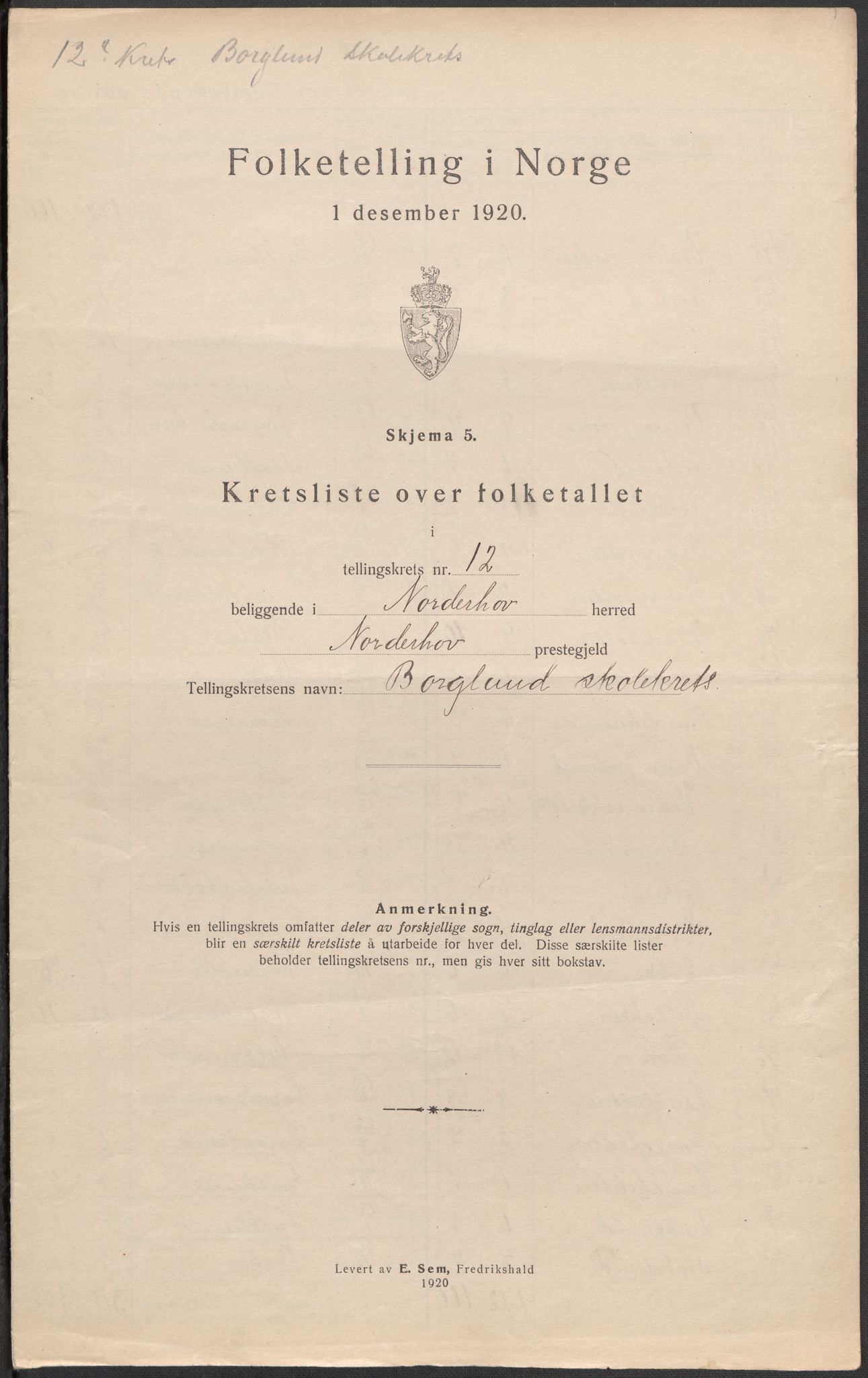 SAKO, 1920 census for Norderhov, 1920, p. 39