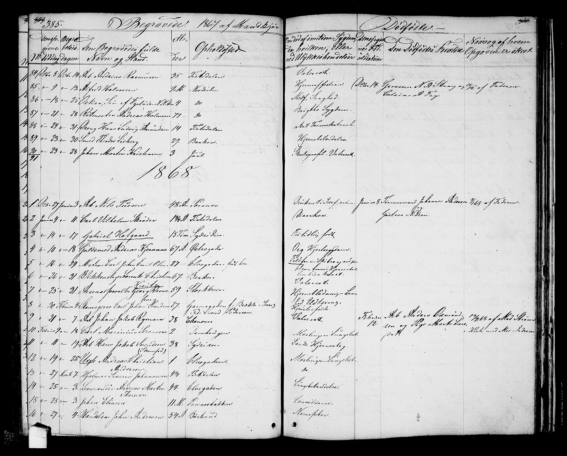 Halden prestekontor Kirkebøker, SAO/A-10909/G/Ga/L0005a: Parish register (copy) no. 5A, 1855-1864, p. 385