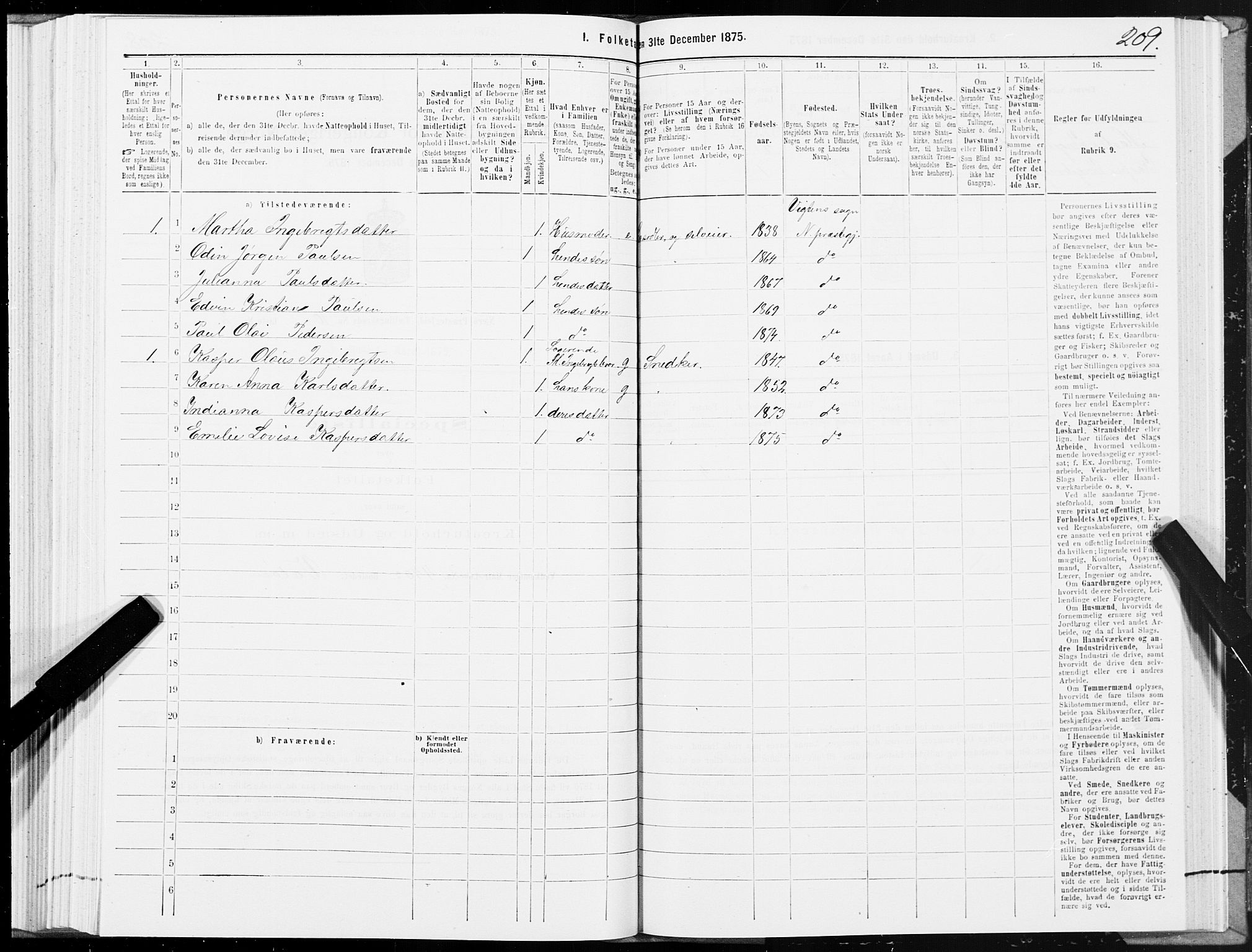 SAT, 1875 census for 1751P Nærøy, 1875, p. 4209