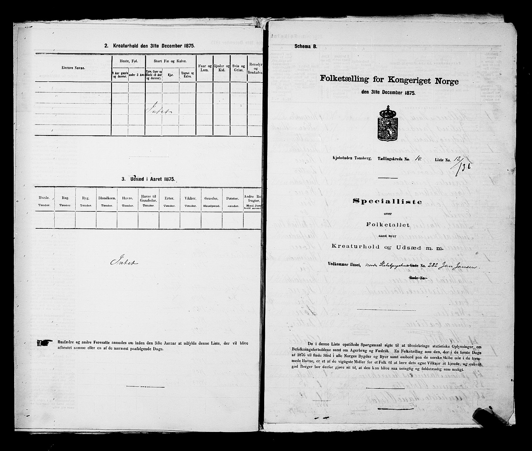 SAKO, 1875 census for 0705P Tønsberg, 1875, p. 326