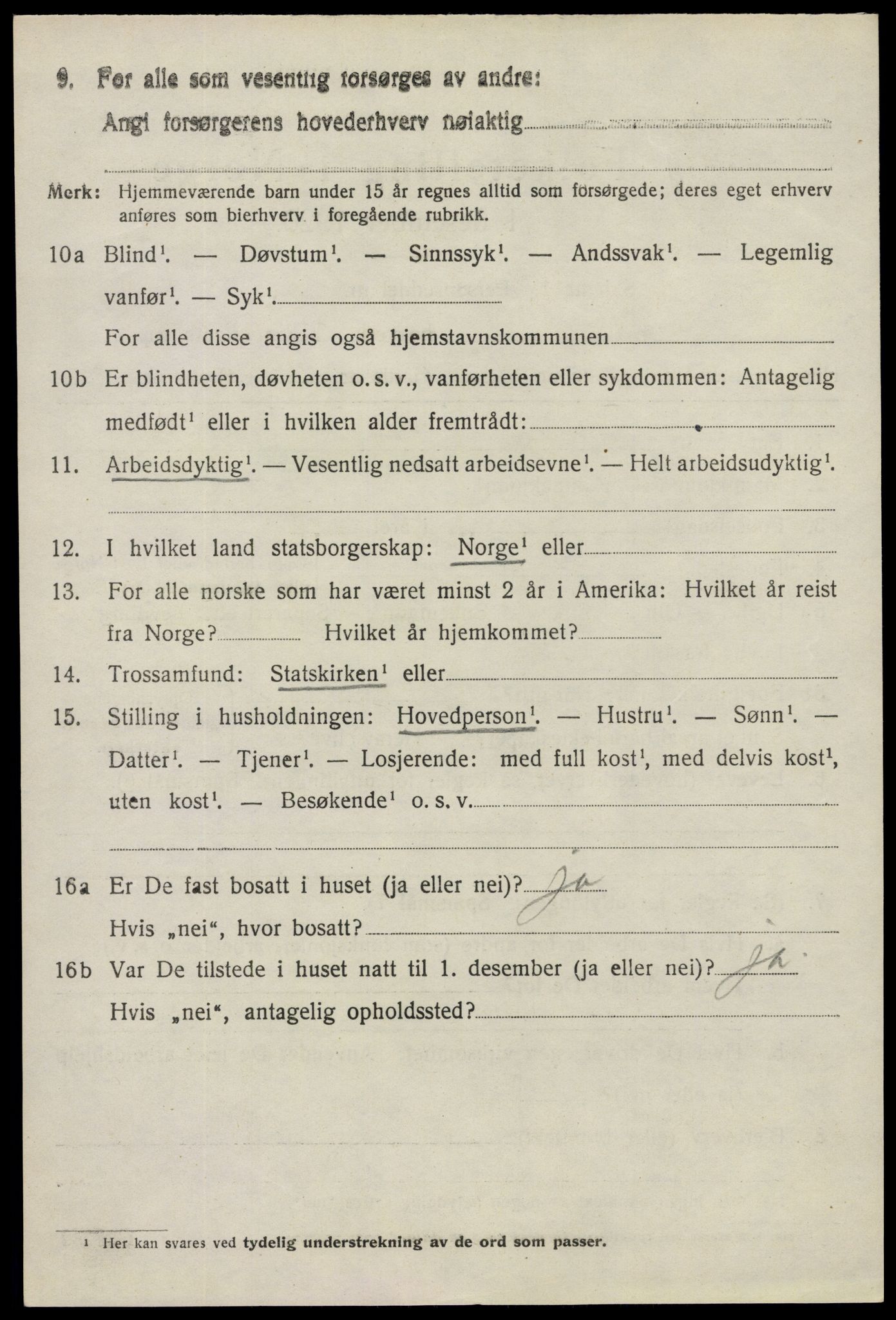 SAO, 1920 census for Mysen, 1920, p. 3102