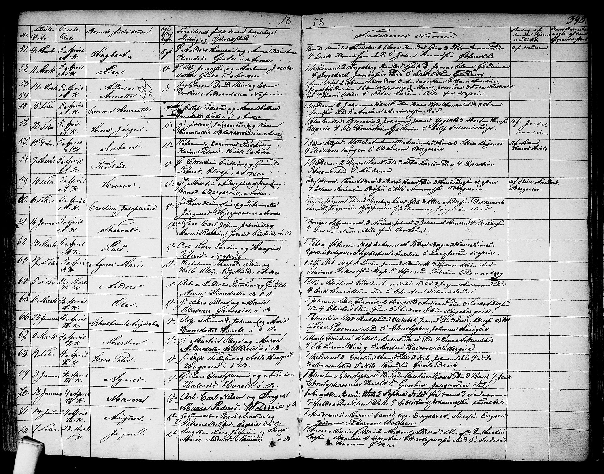 Asker prestekontor Kirkebøker, AV/SAO-A-10256a/F/Fa/L0007: Parish register (official) no. I 7, 1825-1864, p. 398