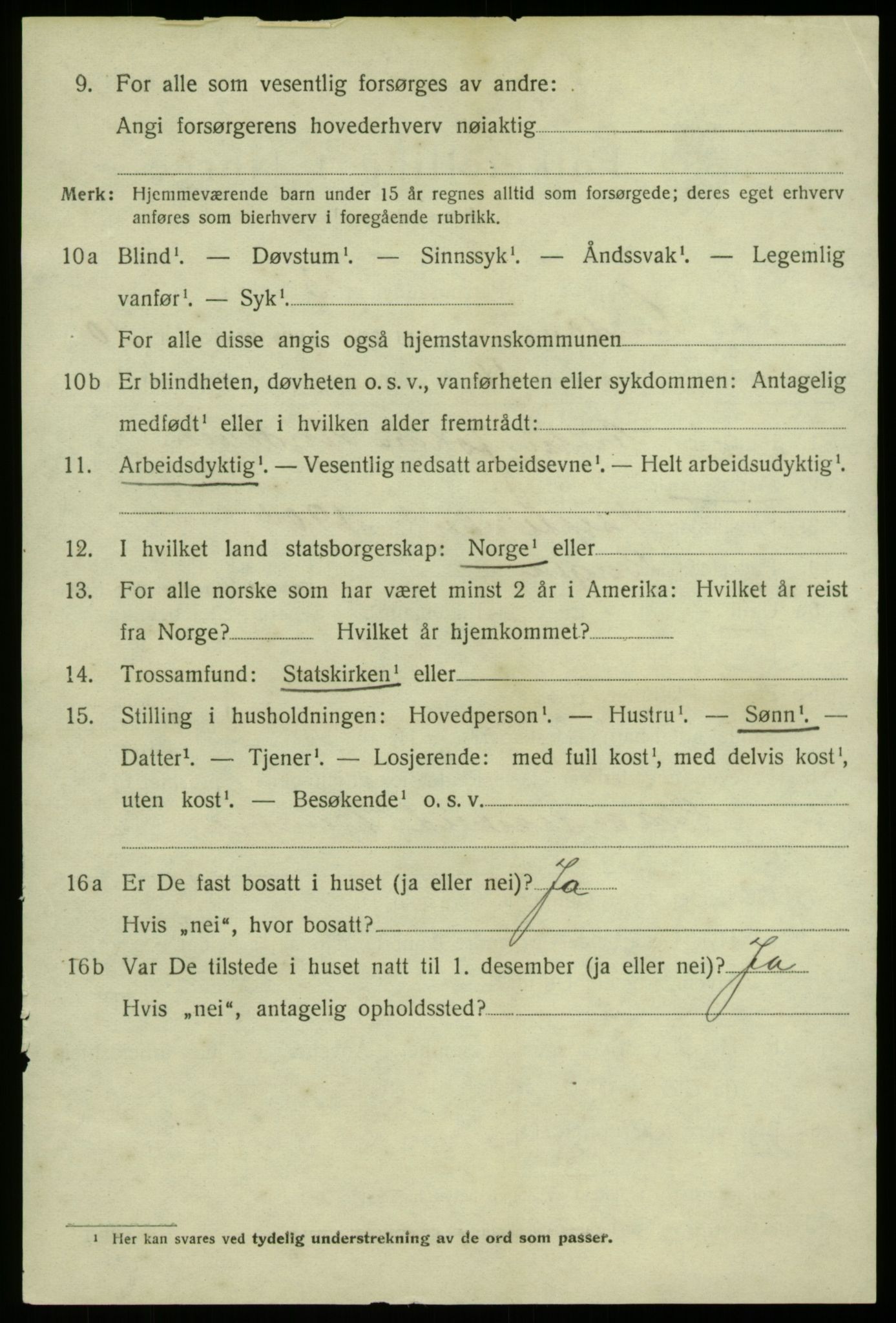 SAB, 1920 census for Lindås, 1920, p. 5602