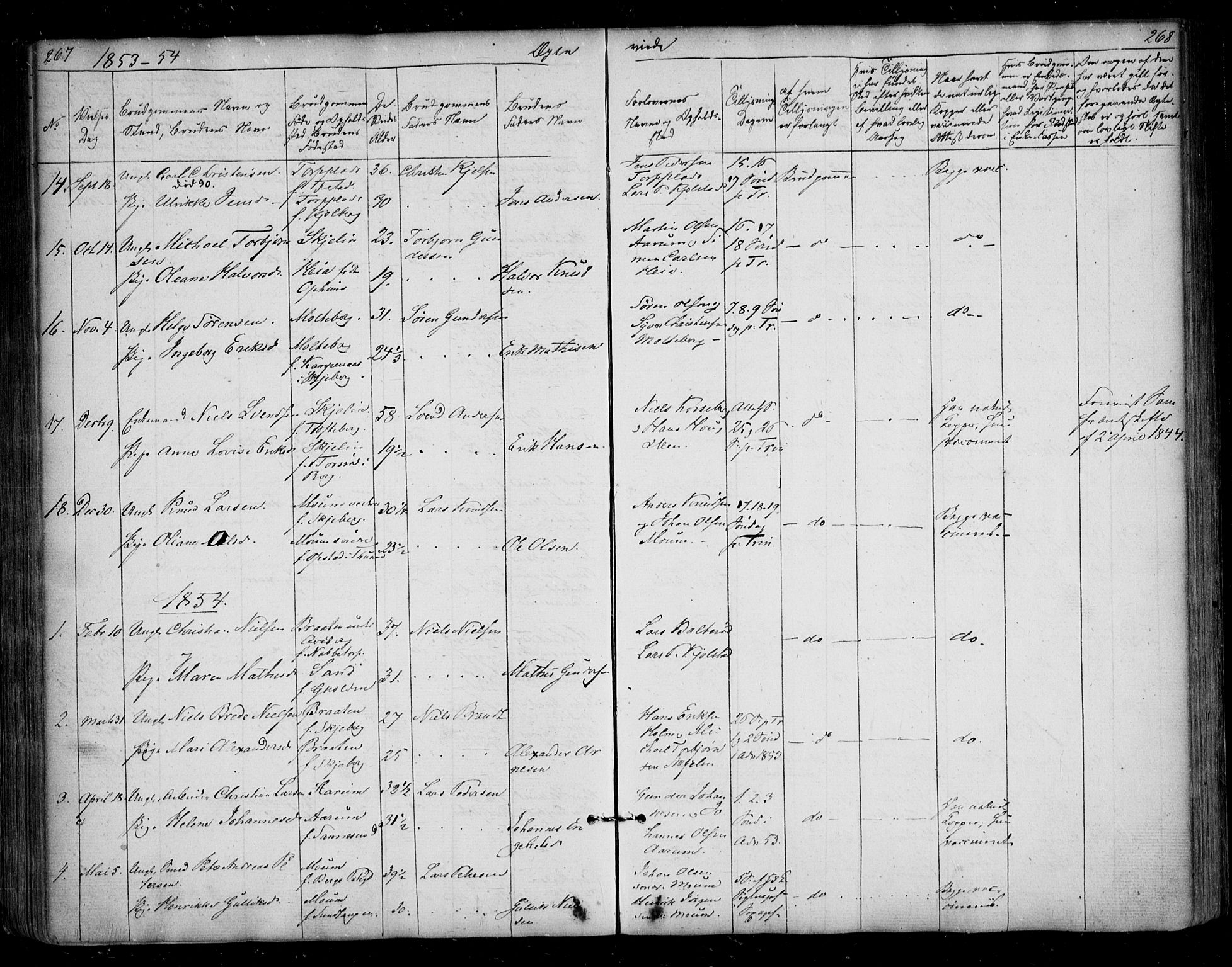 Borge prestekontor Kirkebøker, AV/SAO-A-10903/F/Fa/L0005: Parish register (official) no. I 5, 1848-1860, p. 267-268