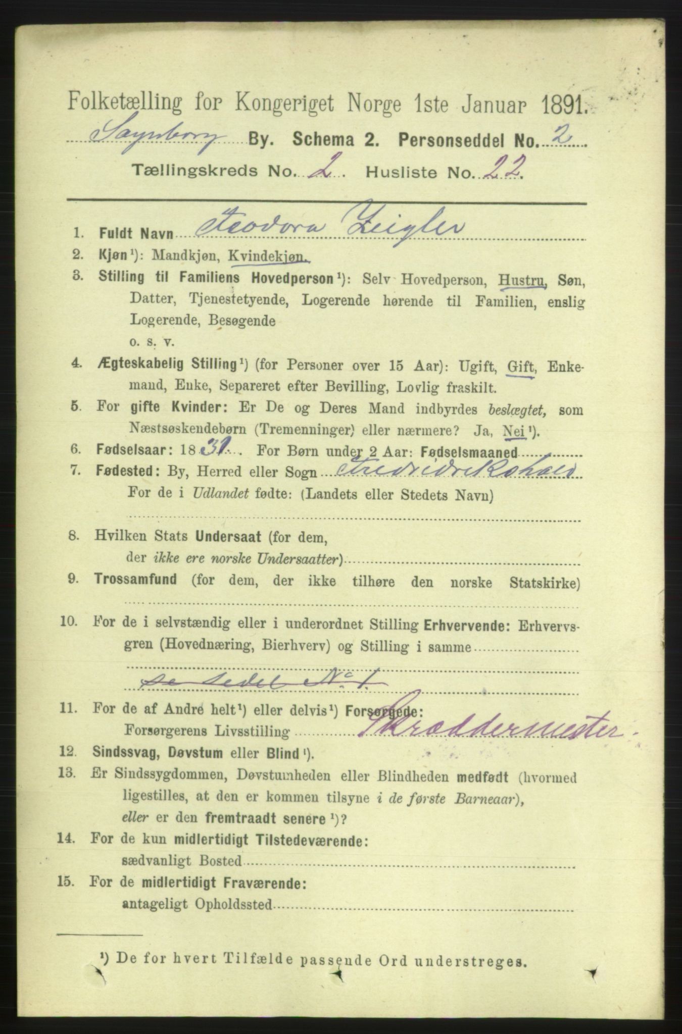 RA, 1891 census for 0102 Sarpsborg, 1891, p. 1471