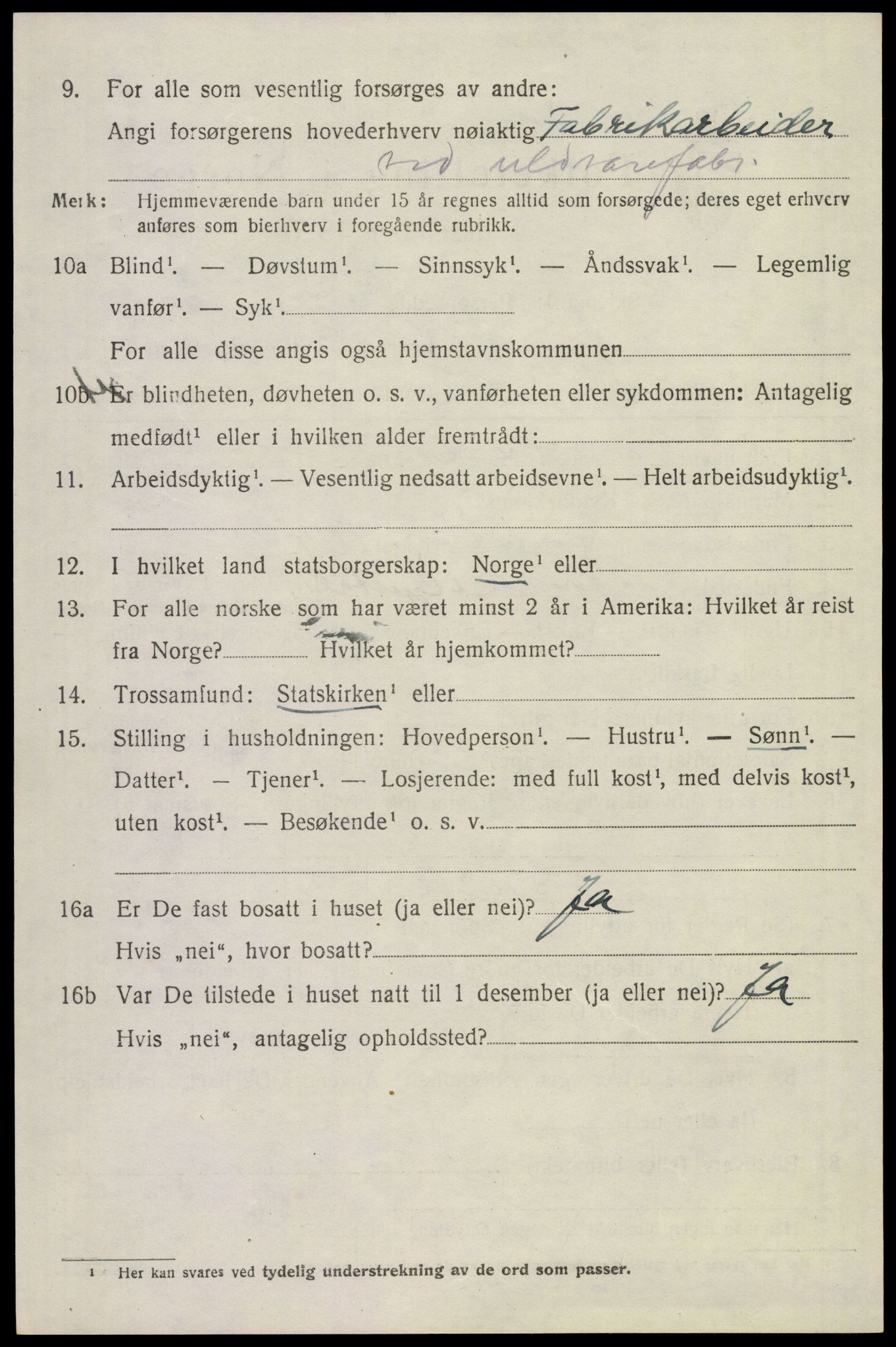 SAST, 1920 census for Gjesdal, 1920, p. 1579