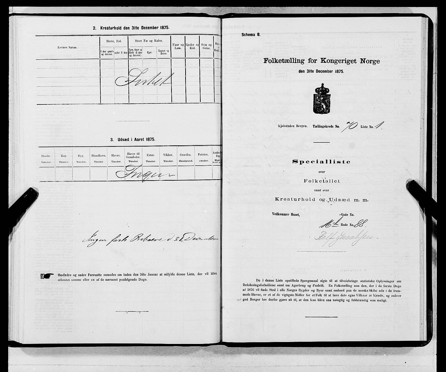 SAB, 1875 census for 1301 Bergen, 1875, p. 3707