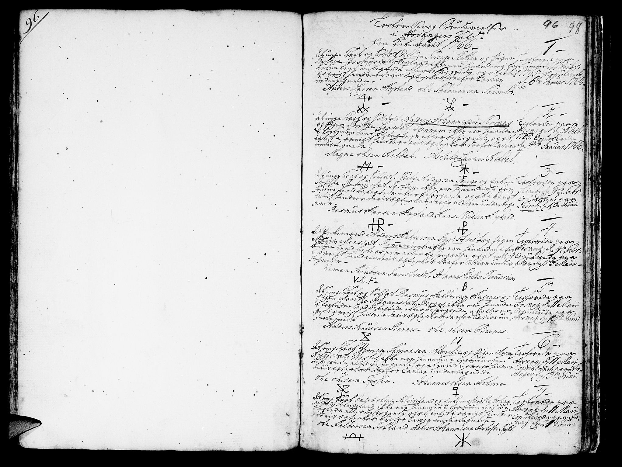 Hosanger sokneprestembete, SAB/A-75801/H/Haa: Parish register (official) no. A 2 /1, 1766-1793, p. 98