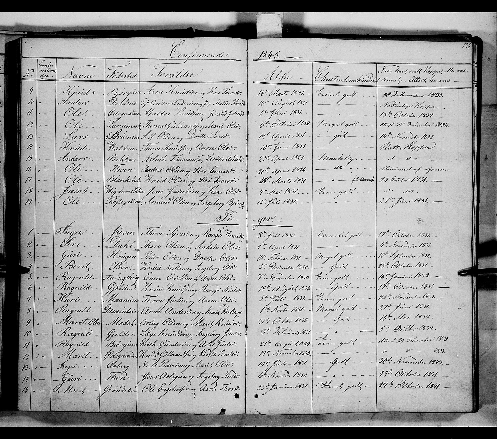 Nord-Aurdal prestekontor, AV/SAH-PREST-132/H/Ha/Haa/L0004: Parish register (official) no. 4, 1842-1863, p. 126