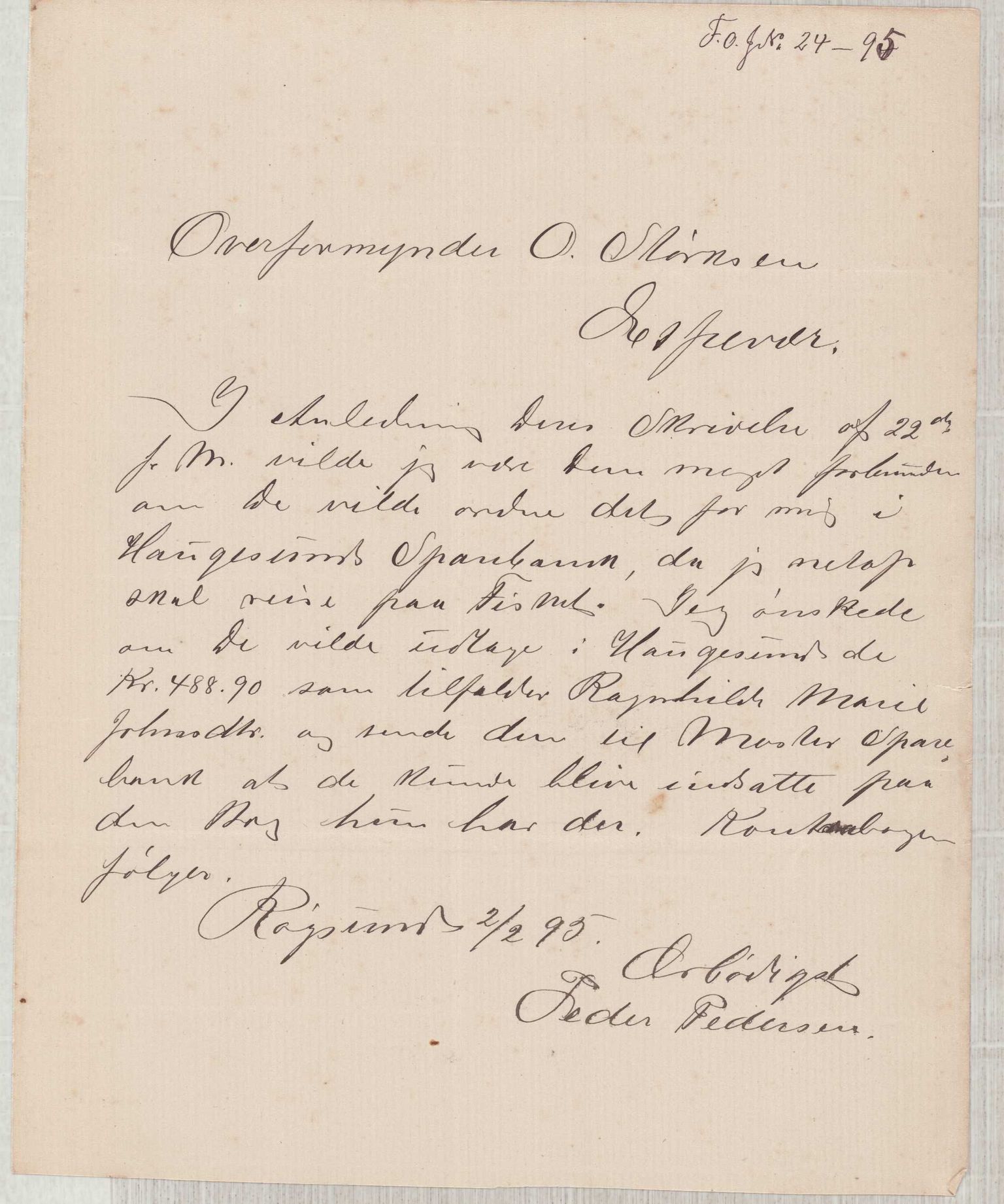 Finnaas kommune. Overformynderiet, IKAH/1218a-812/D/Da/Daa/L0001/0005: Kronologisk ordna korrespondanse / Kronologisk ordna korrespondanse, 1893-1895, p. 79