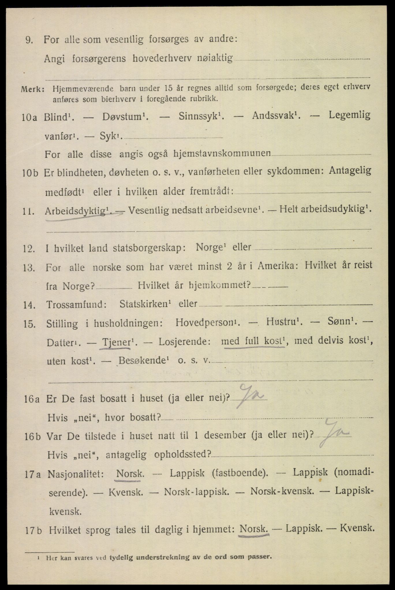 SAT, 1920 census for Bodin, 1920, p. 10861