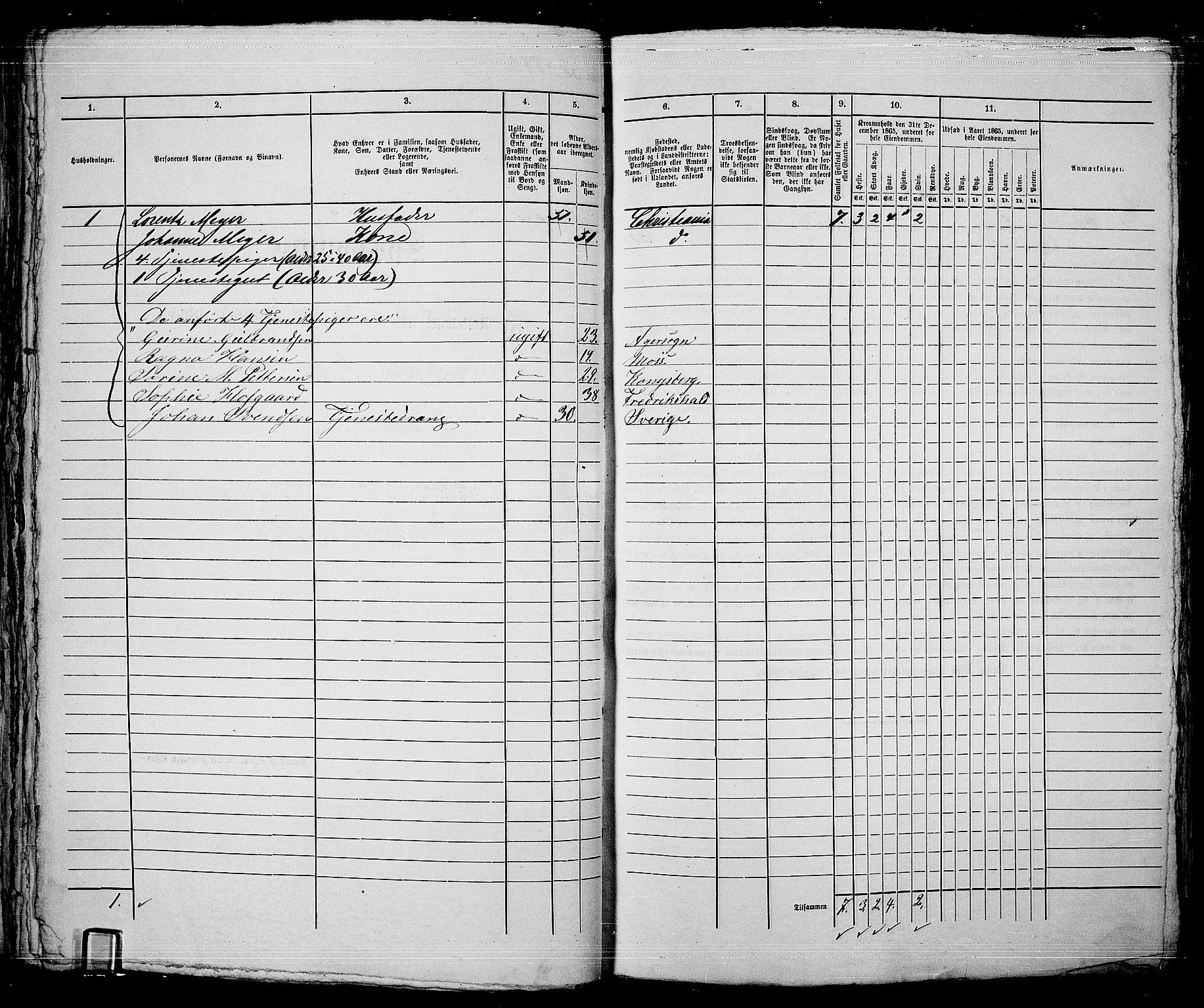 RA, 1865 census for Kristiania, 1865, p. 4218