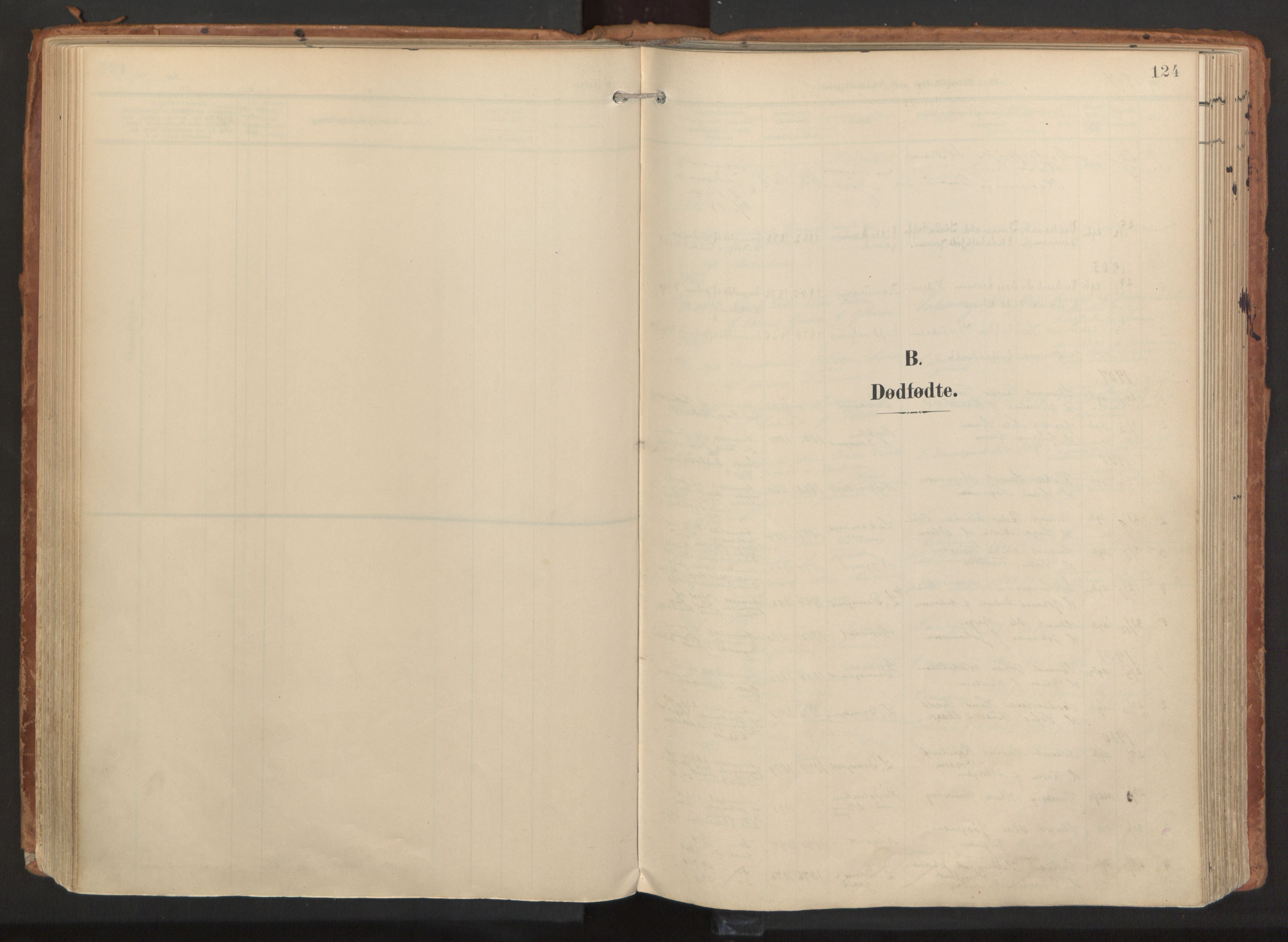 Laksevåg Sokneprestembete, SAB/A-76501/H/Ha/Haa/Haaa/L0001: Parish register (official) no. A 1, 1903-1917, p. 124