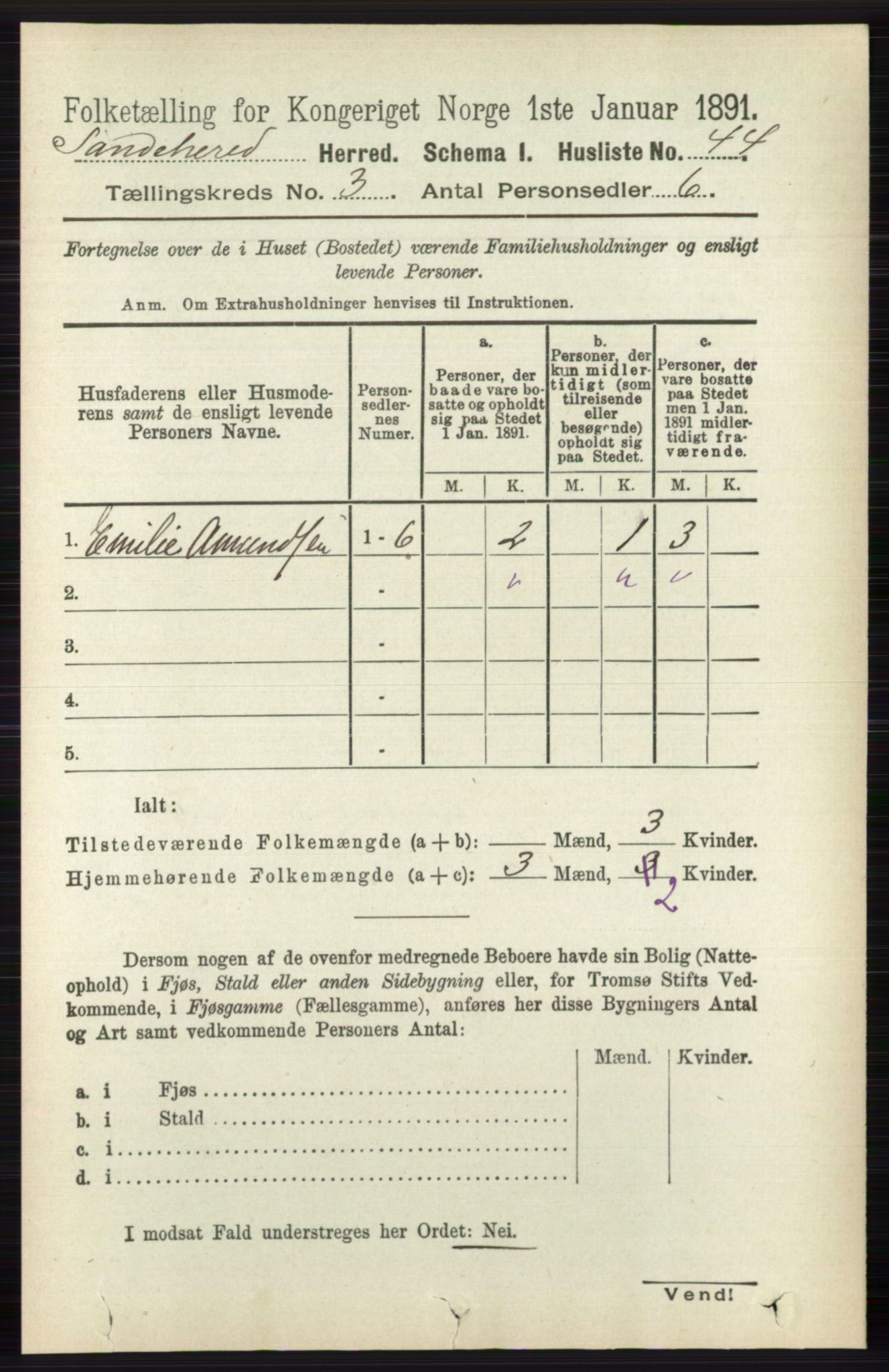 RA, 1891 census for 0724 Sandeherred, 1891, p. 1972