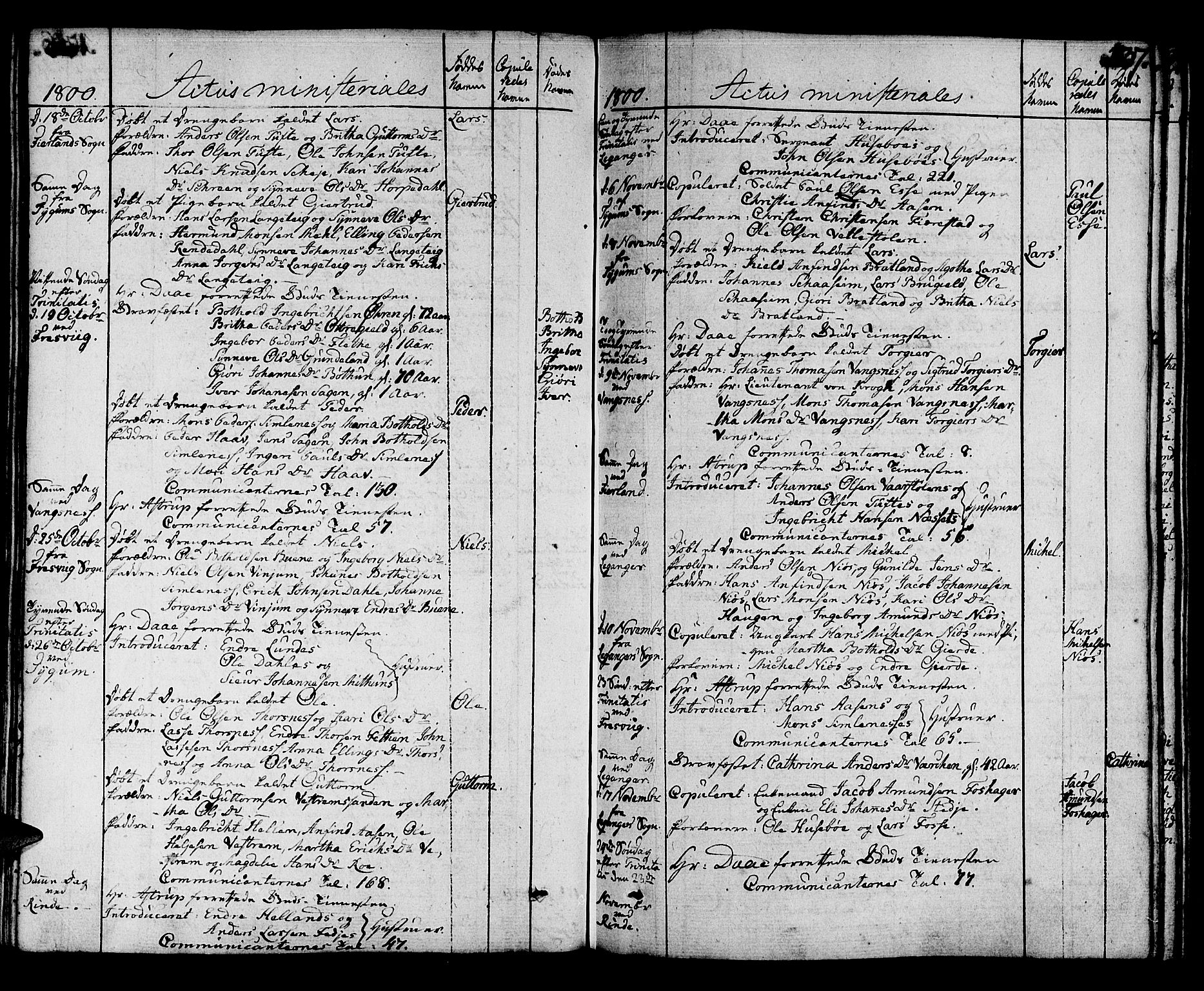 Leikanger sokneprestembete, AV/SAB-A-81001/H/Haa/Haaa/L0005: Parish register (official) no. A 5, 1792-1809, p. 137