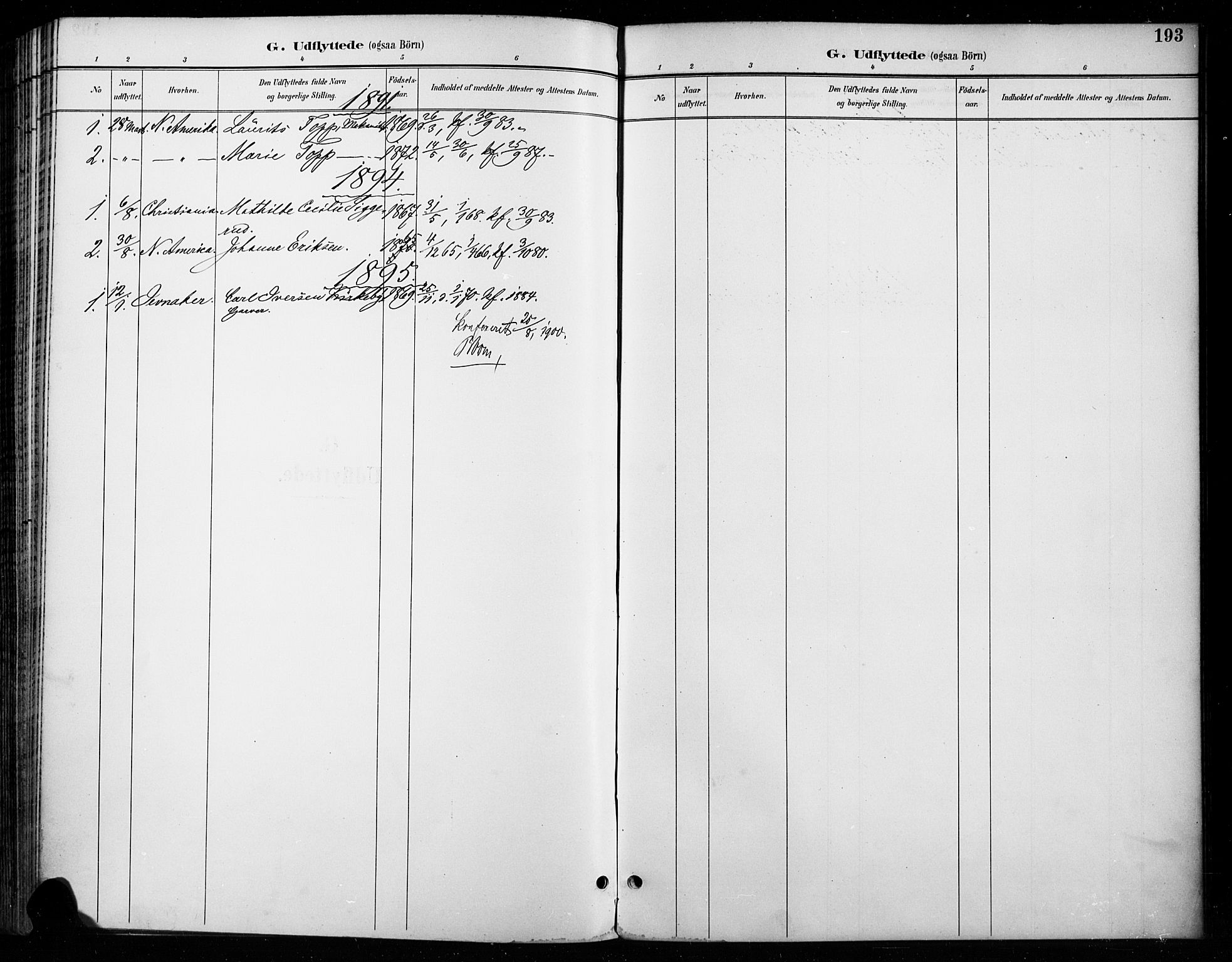Vardal prestekontor, SAH/PREST-100/H/Ha/Haa/L0011: Parish register (official) no. 11, 1891-1901, p. 193