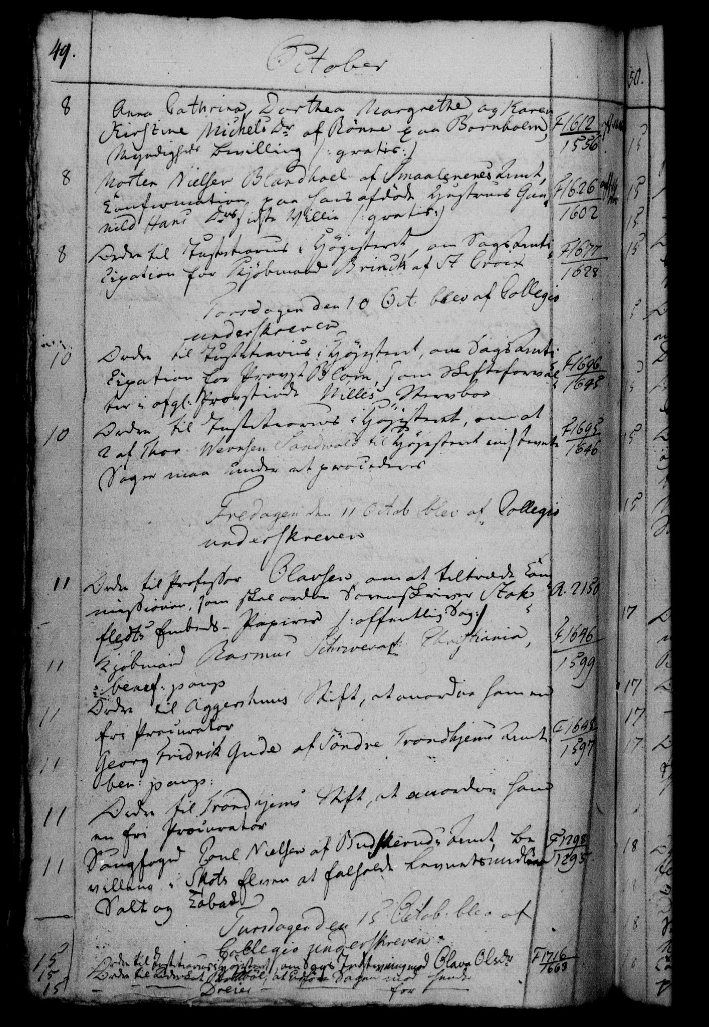 Danske Kanselli 1800-1814, RA/EA-3024/H/Hf/Hfb/Hfbc/L0006: Underskrivelsesbok m. register, 1805, p. 49