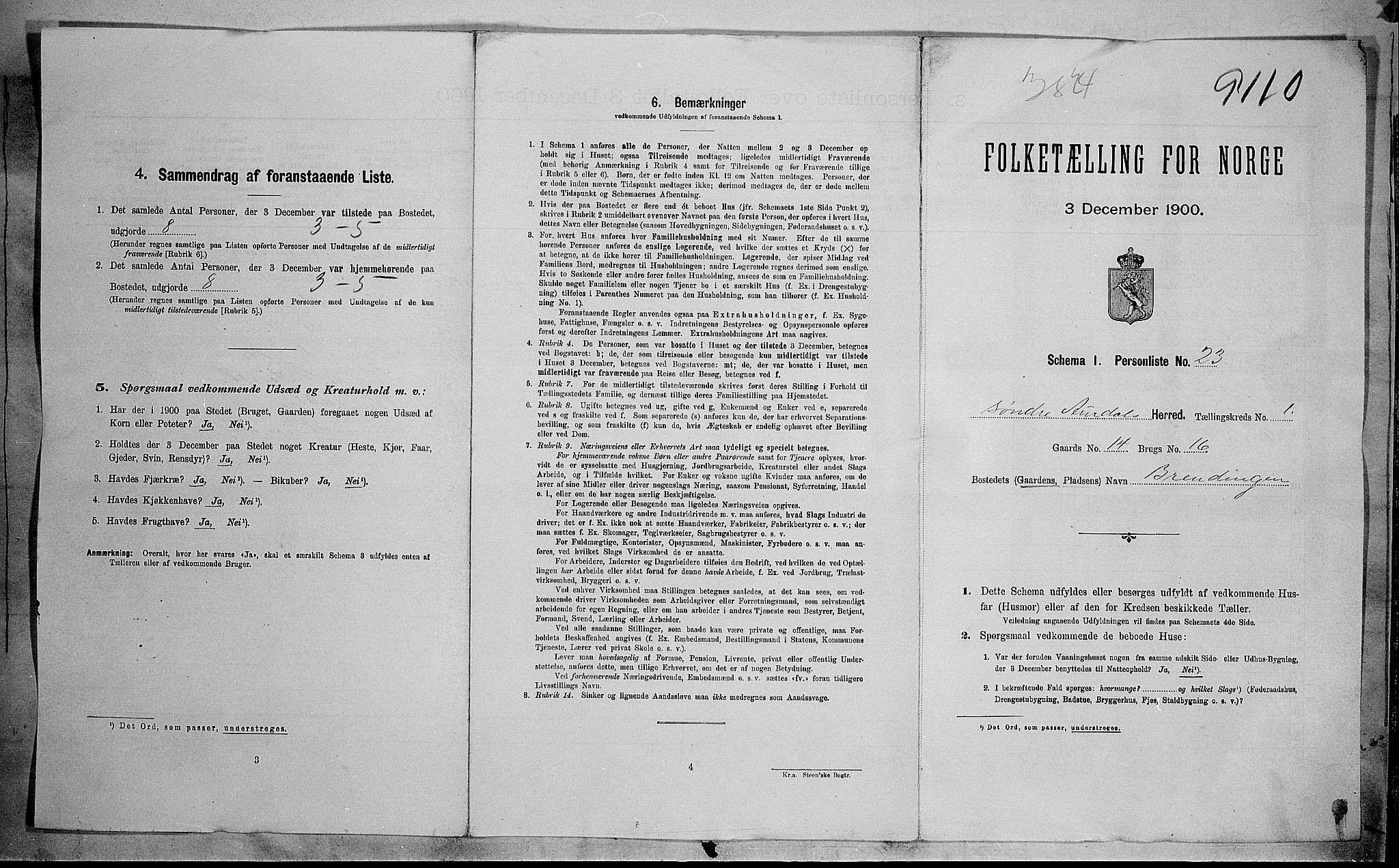 SAH, 1900 census for Sør-Aurdal, 1900, p. 42