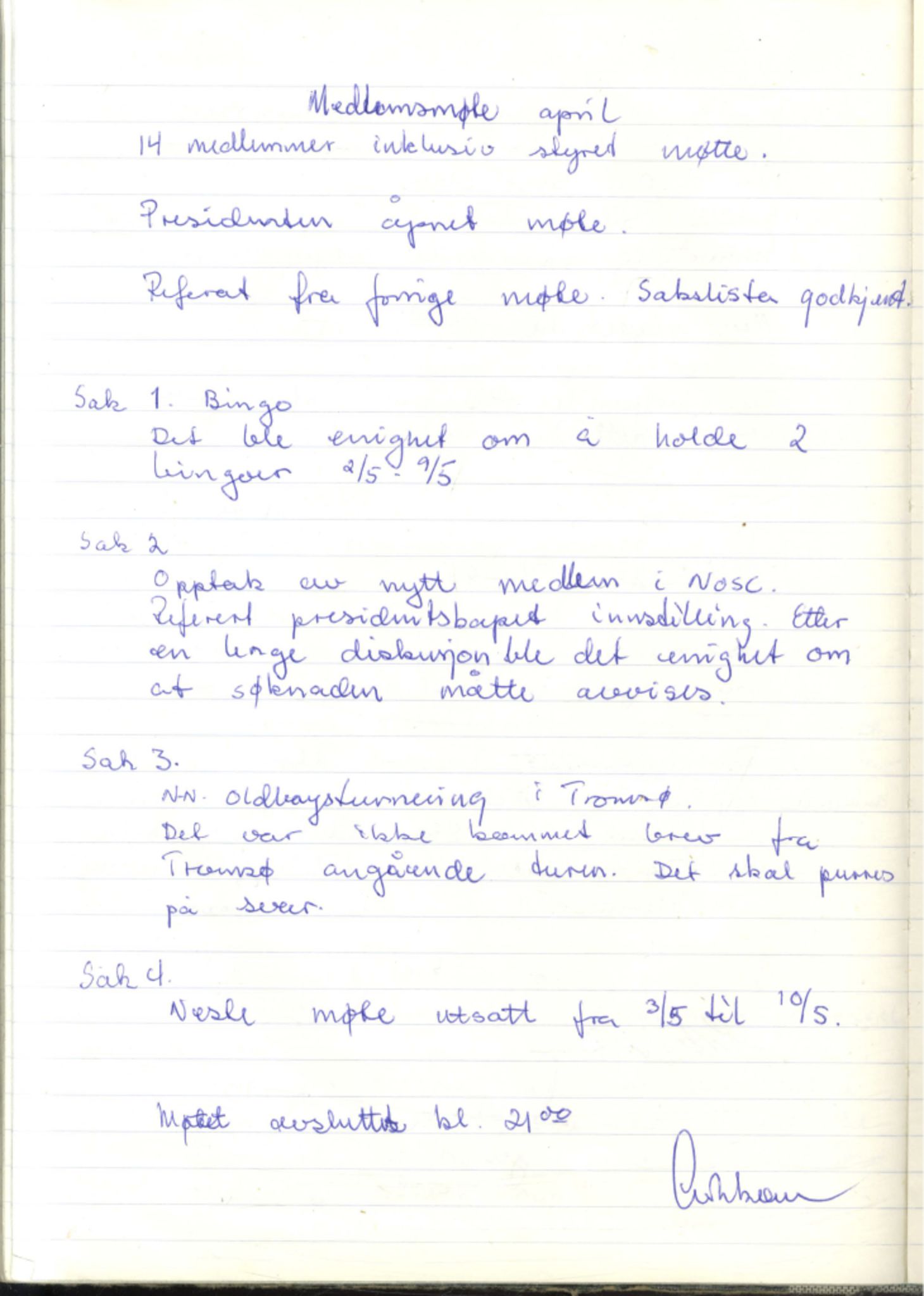 Norild Old Star Club, FMFB/A-1039/A/L0001: Møteprotokoll, 1978-1990, p. 82