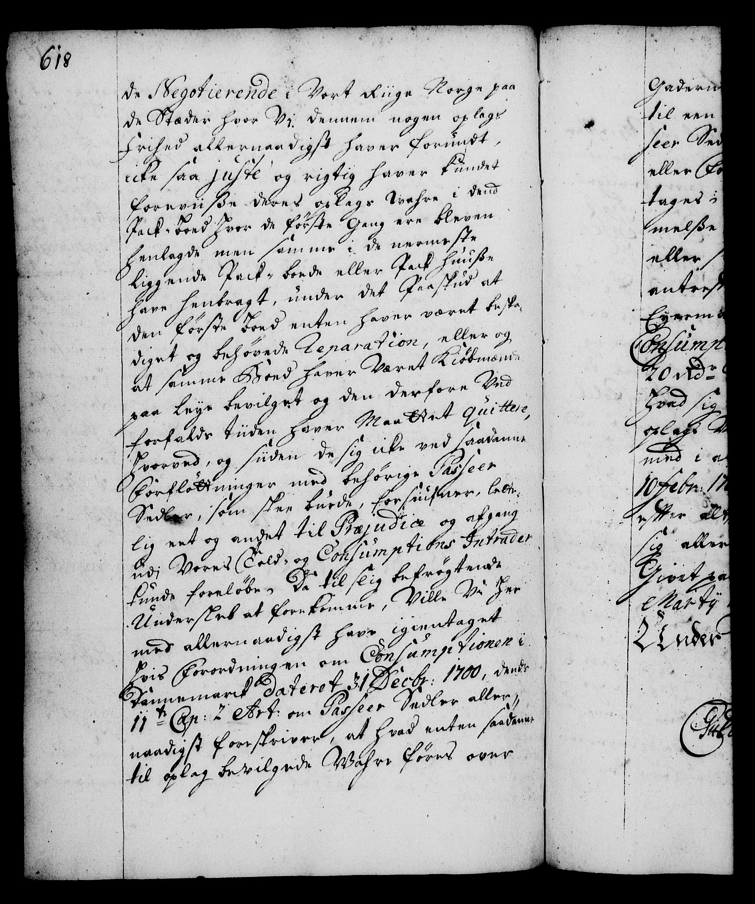 Rentekammeret, Kammerkanselliet, RA/EA-3111/G/Gg/Gga/L0002: Norsk ekspedisjonsprotokoll med register (merket RK 53.2), 1723-1727, p. 618