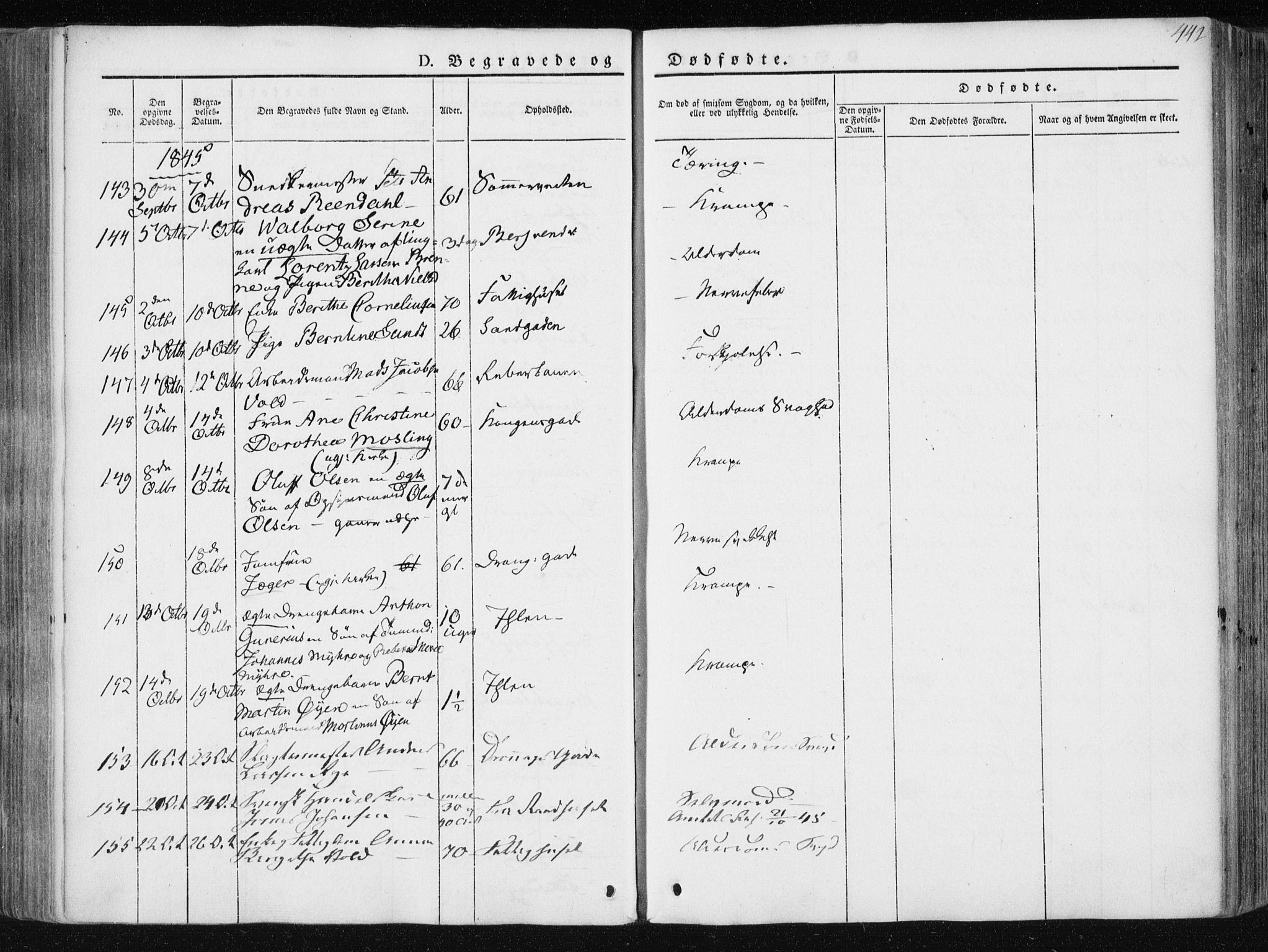 Ministerialprotokoller, klokkerbøker og fødselsregistre - Sør-Trøndelag, AV/SAT-A-1456/601/L0049: Parish register (official) no. 601A17, 1839-1847, p. 442