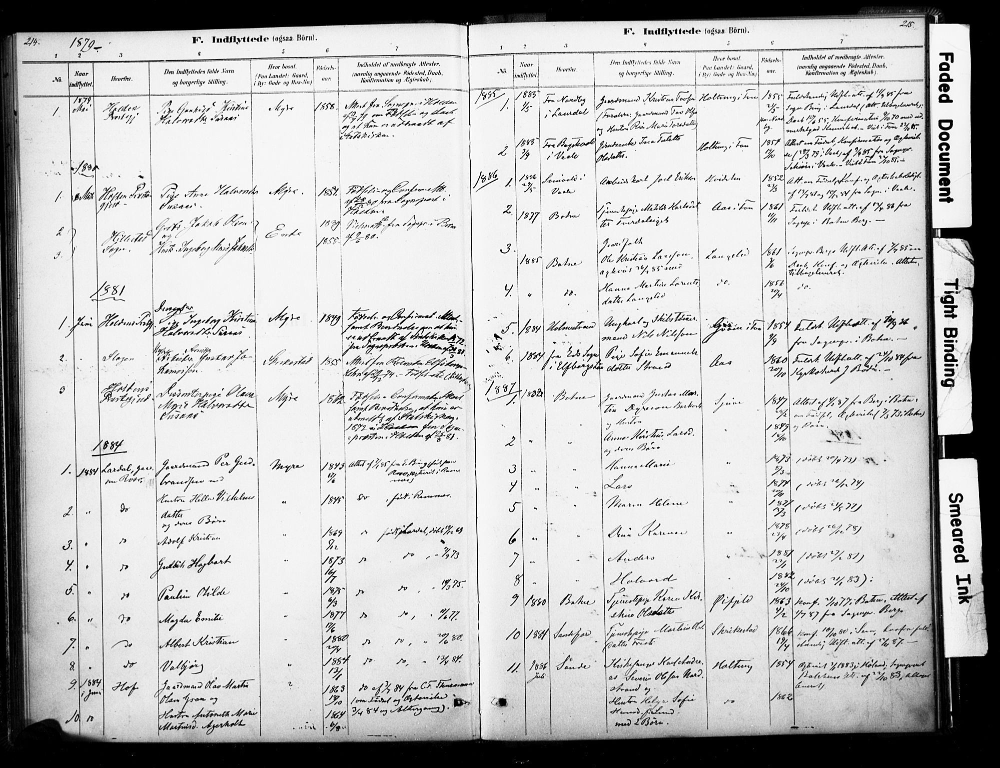 Ramnes kirkebøker, AV/SAKO-A-314/F/Fb/L0001: Parish register (official) no. II 1, 1878-1894, p. 214-215