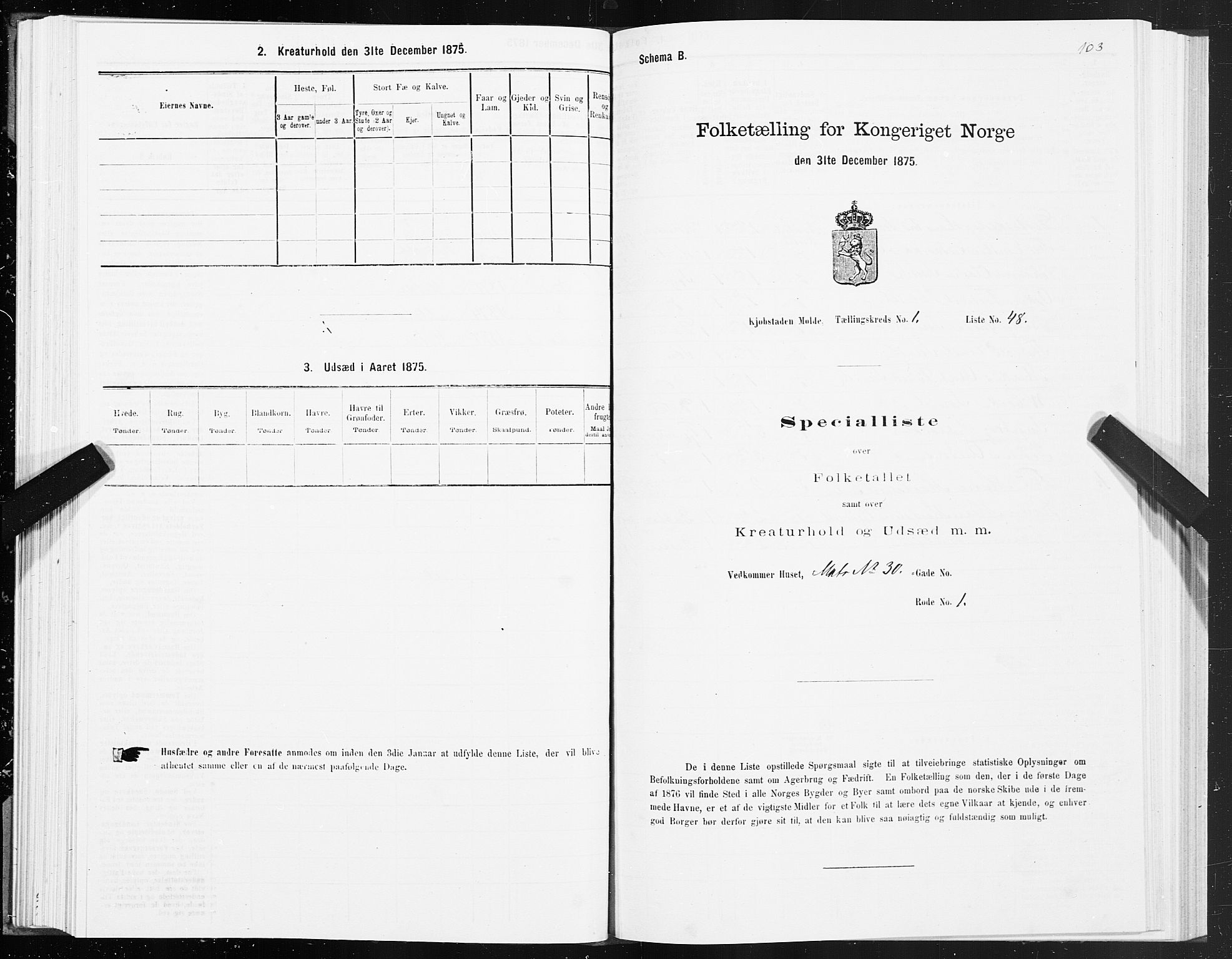 SAT, 1875 census for 1502P Molde, 1875, p. 1103