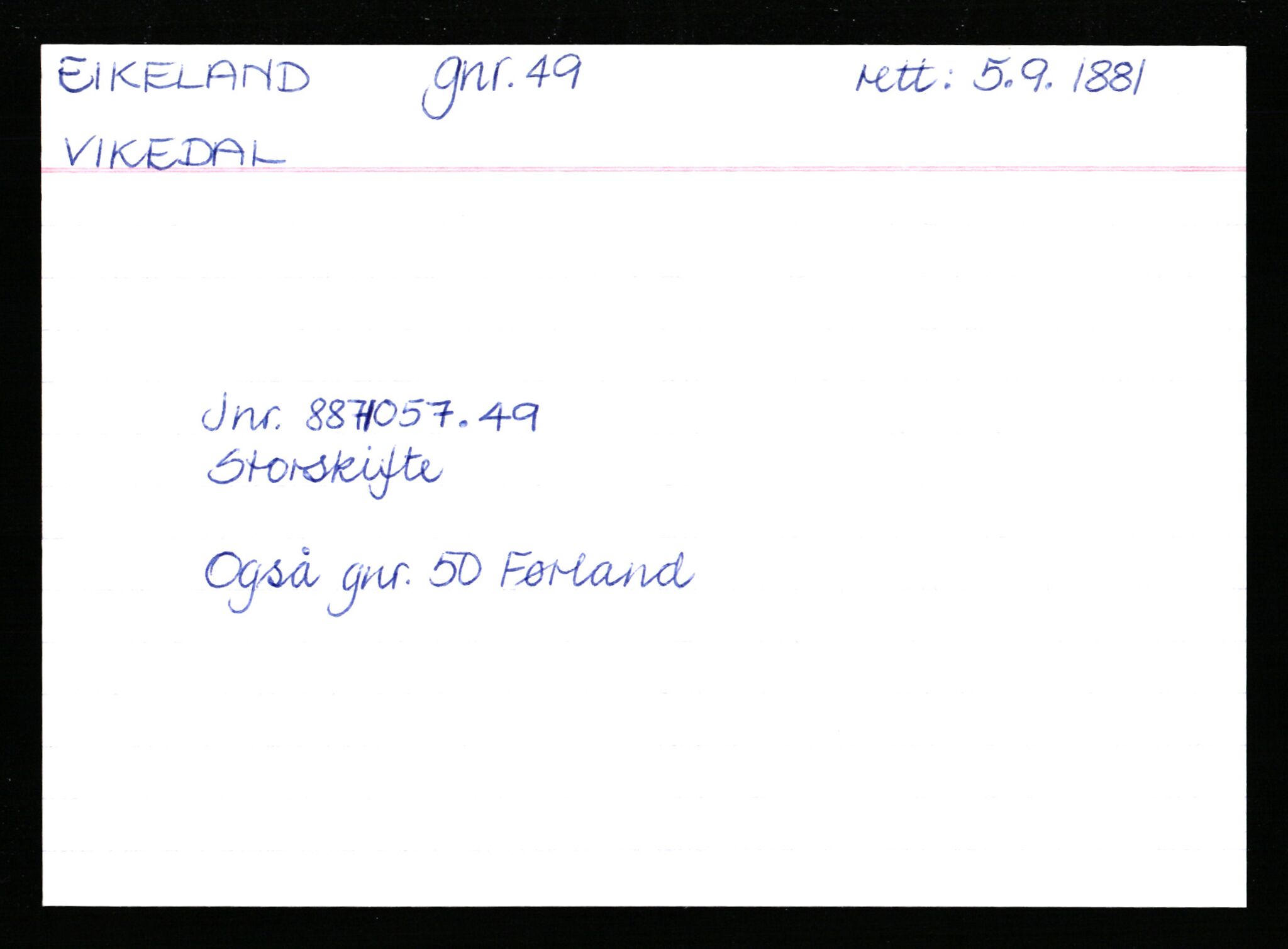 Statsarkivet i Stavanger, AV/SAST-A-101971/03/Y/Yk/L0008: Registerkort sortert etter gårdsnavn: Eig - Erlien, 1750-1930, p. 303
