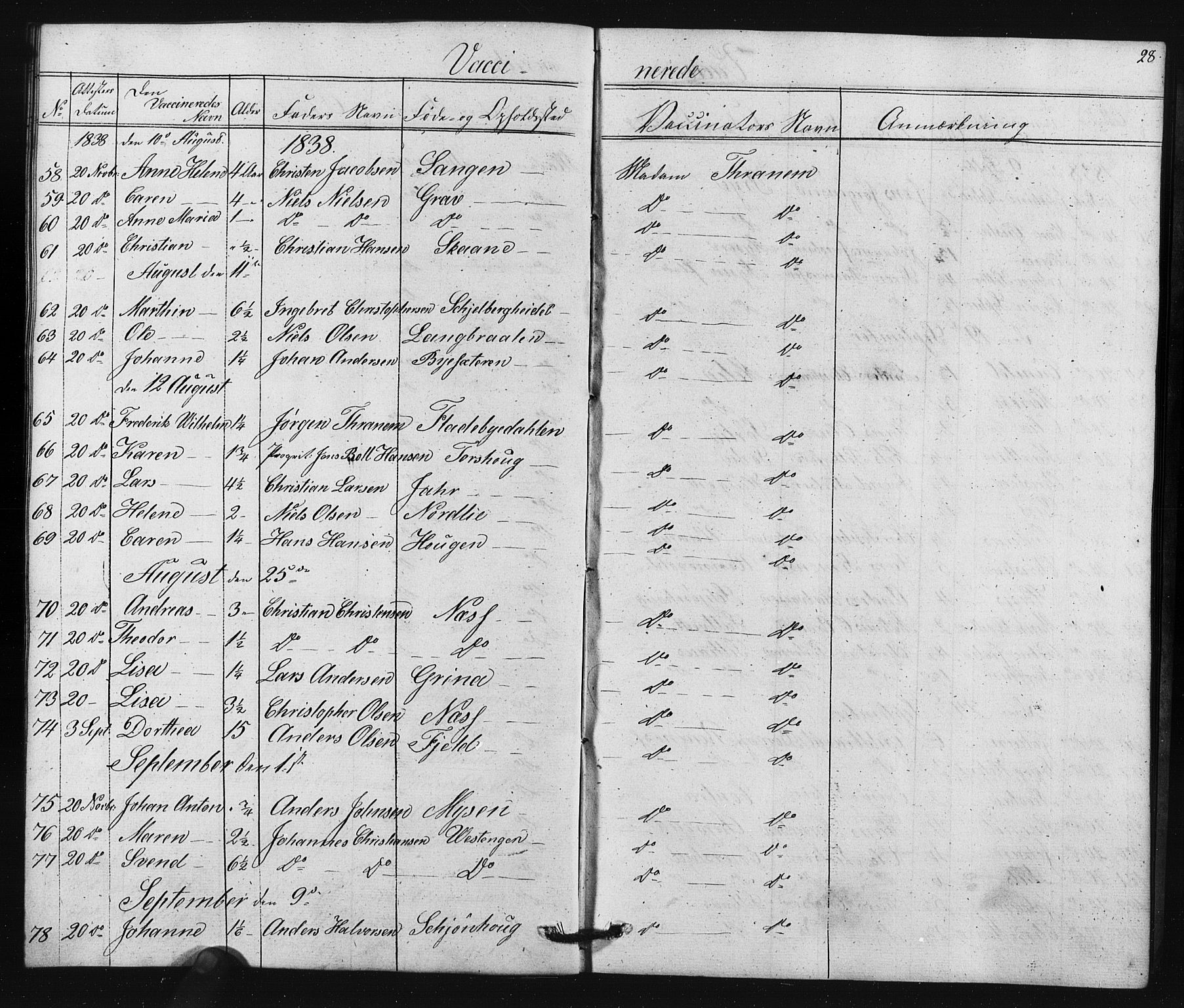 Enebakk prestekontor Kirkebøker, SAO/A-10171c/F/Fa/L0015: Parish register (official) no. I 15, 1830-1867, p. 28