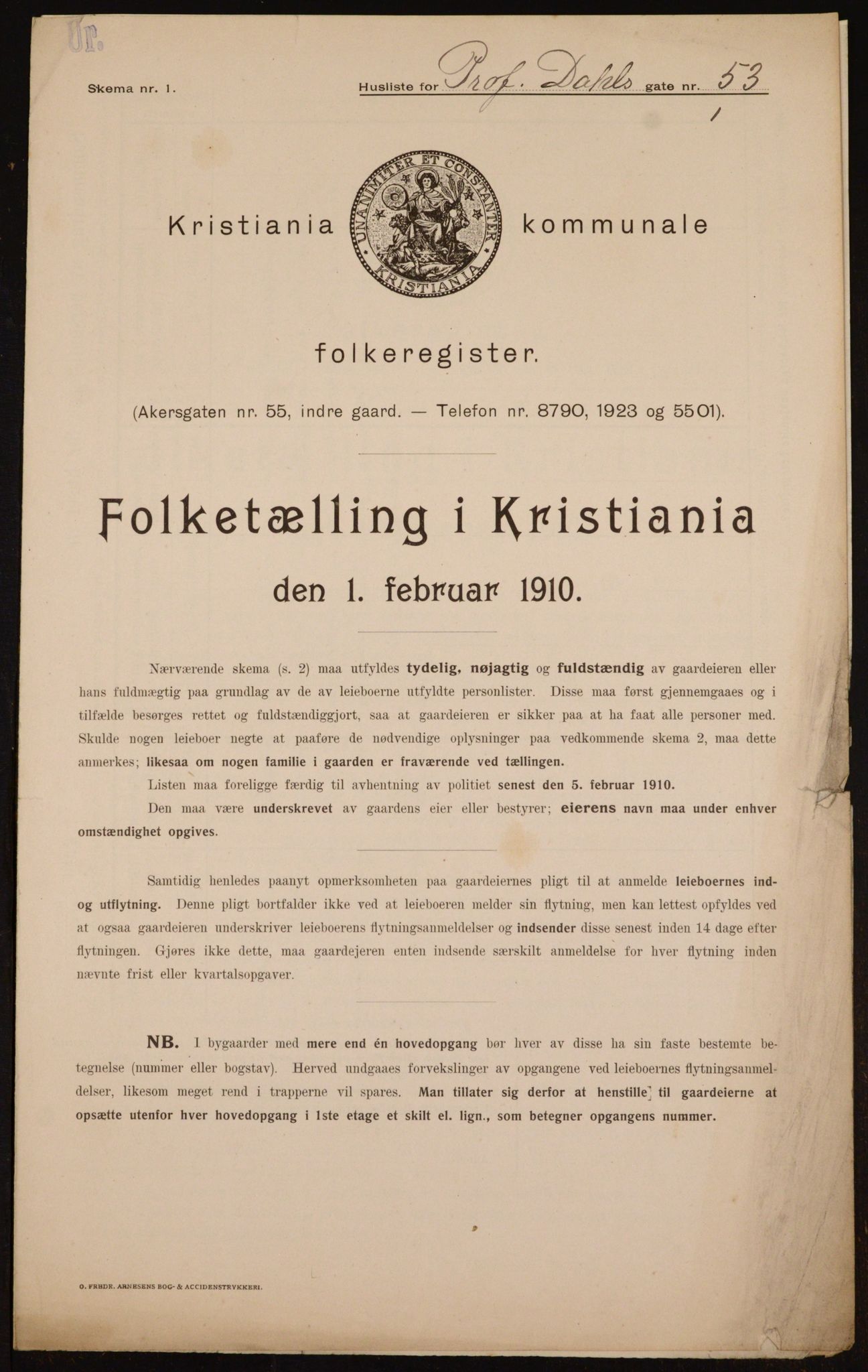 OBA, Municipal Census 1910 for Kristiania, 1910, p. 78278