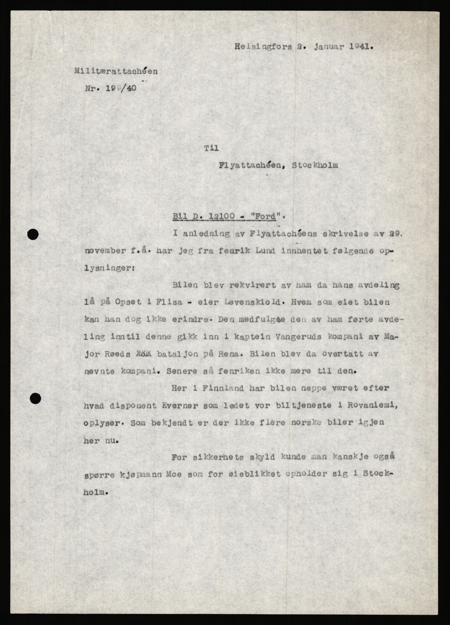 Forsvaret, Forsvarets krigshistoriske avdeling, AV/RA-RAFA-2017/Y/Ya/L0006: II-C-11-11,2 - Utenriksdepartementet.  Legasjonen i Helsingfors., 1940-1946, p. 134