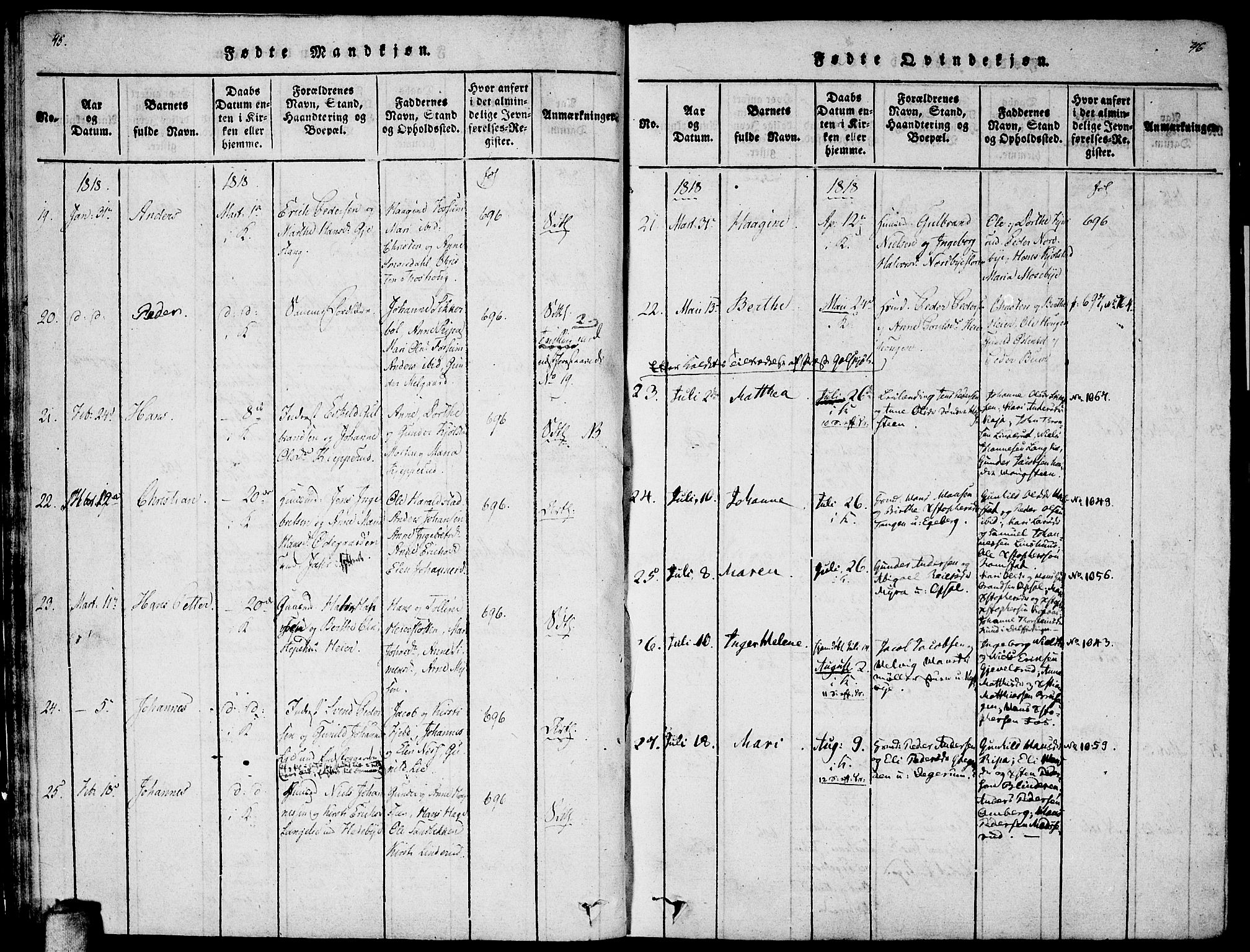 Enebakk prestekontor Kirkebøker, SAO/A-10171c/F/Fa/L0005: Parish register (official) no. I 5, 1790-1825, p. 45-46