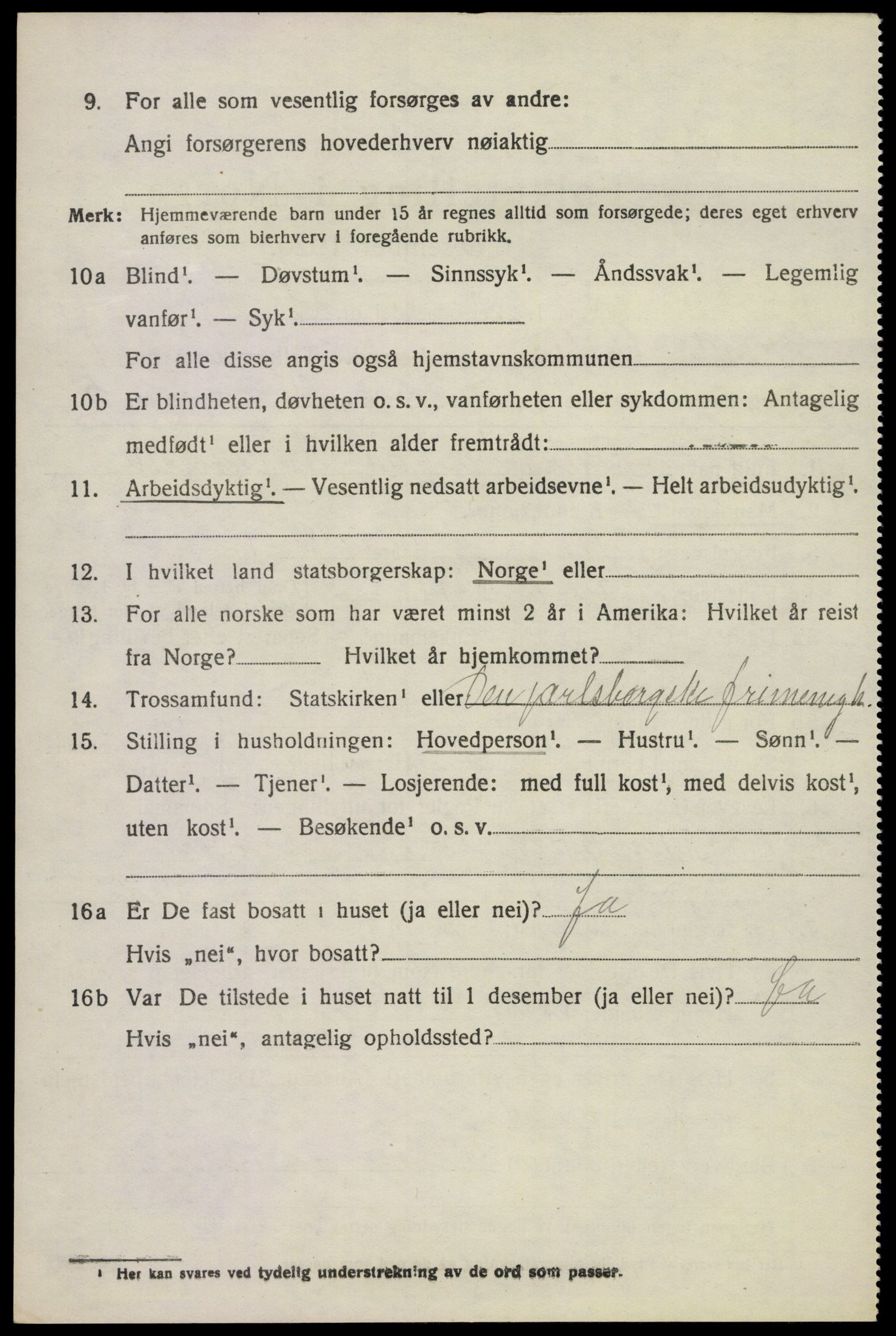 SAKO, 1920 census for Våle, 1920, p. 1281