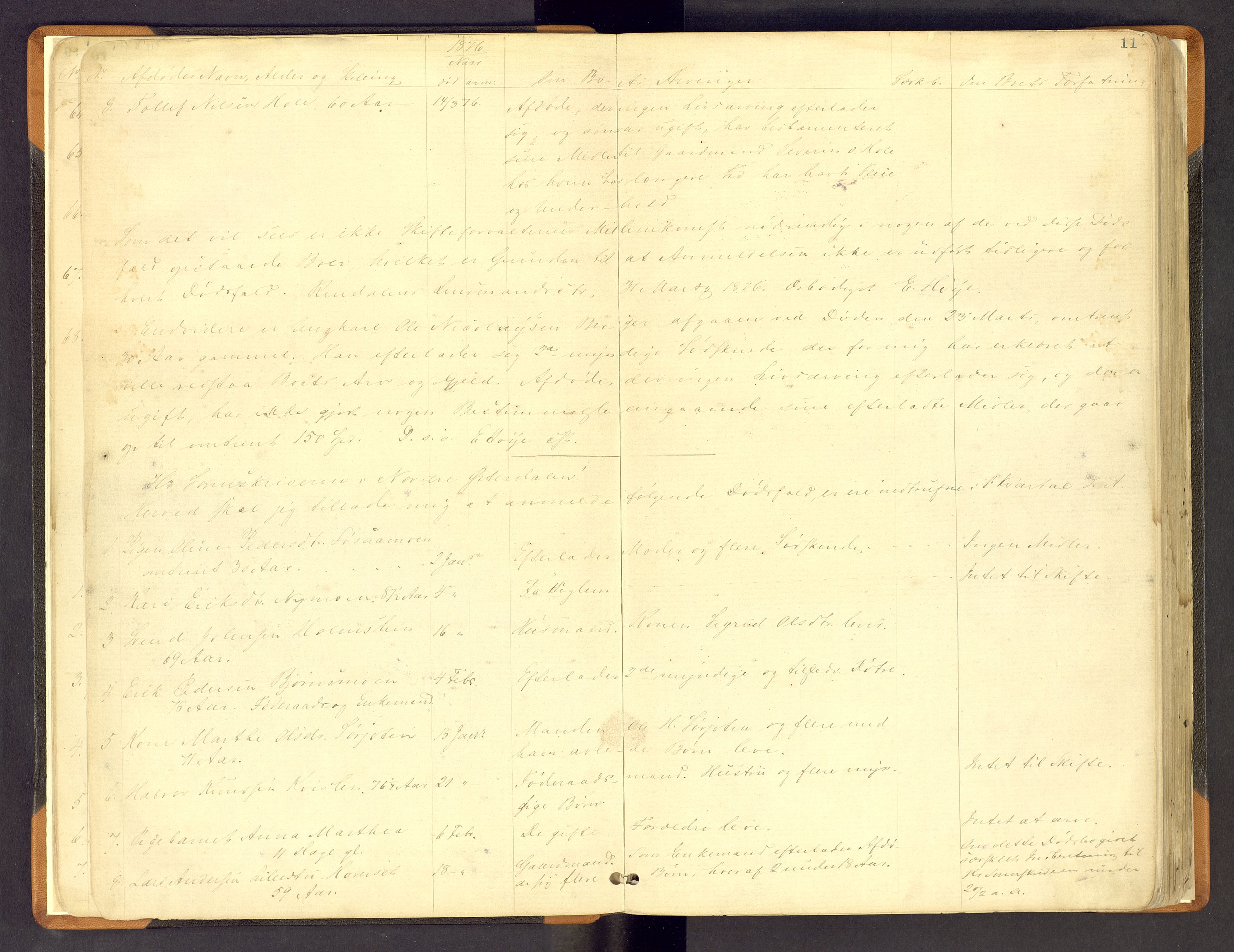 Nord-Østerdal tingrett, SAH/TING-020/H/Hi/L0002/0002: Forskjellig vedrørende tinglysing / Korrigering av grunnboka hvor hjemmelshaver mangler, er død m.v., 1875-1886, p. 11