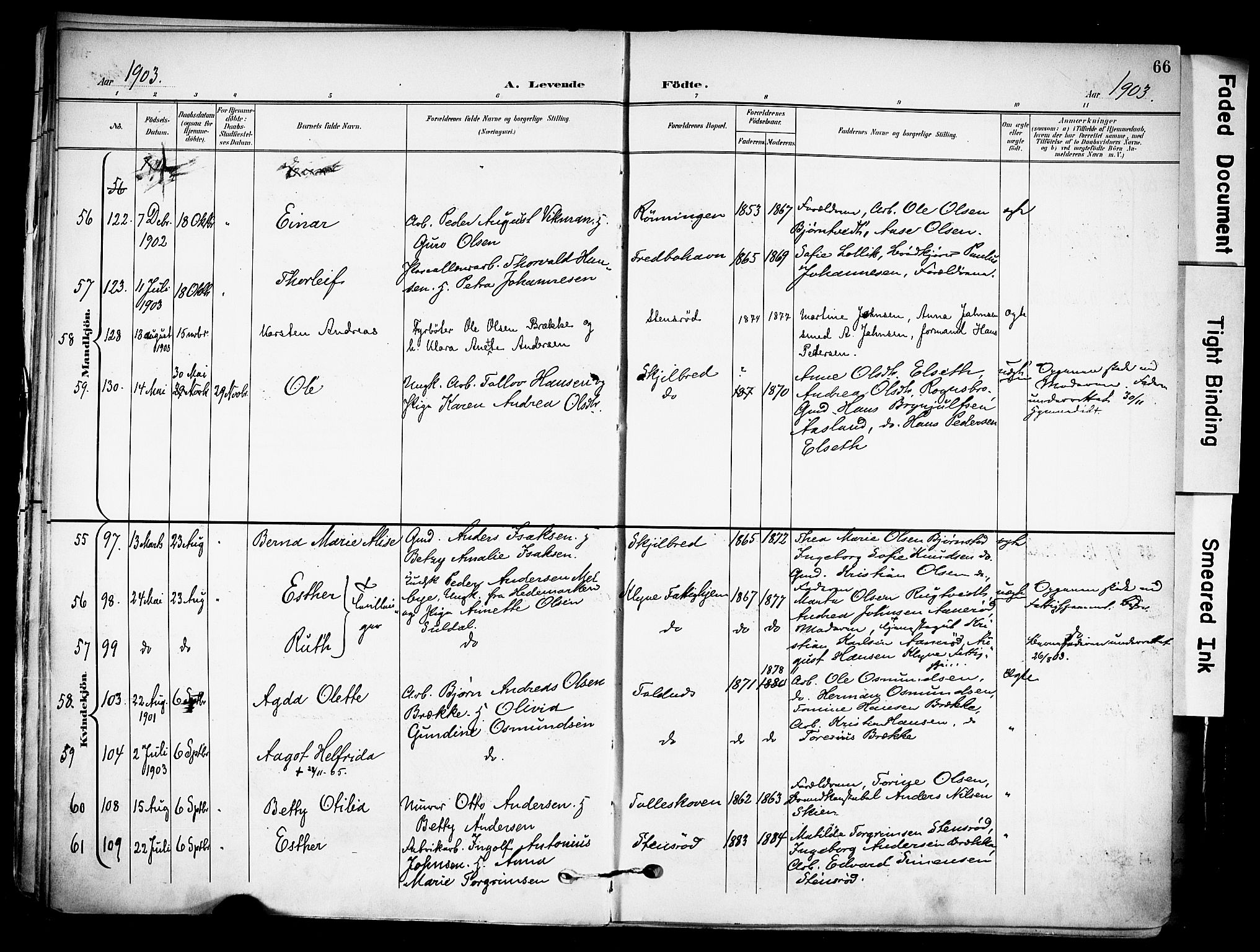 Solum kirkebøker, AV/SAKO-A-306/F/Fa/L0011: Parish register (official) no. I 11, 1898-1909, p. 66