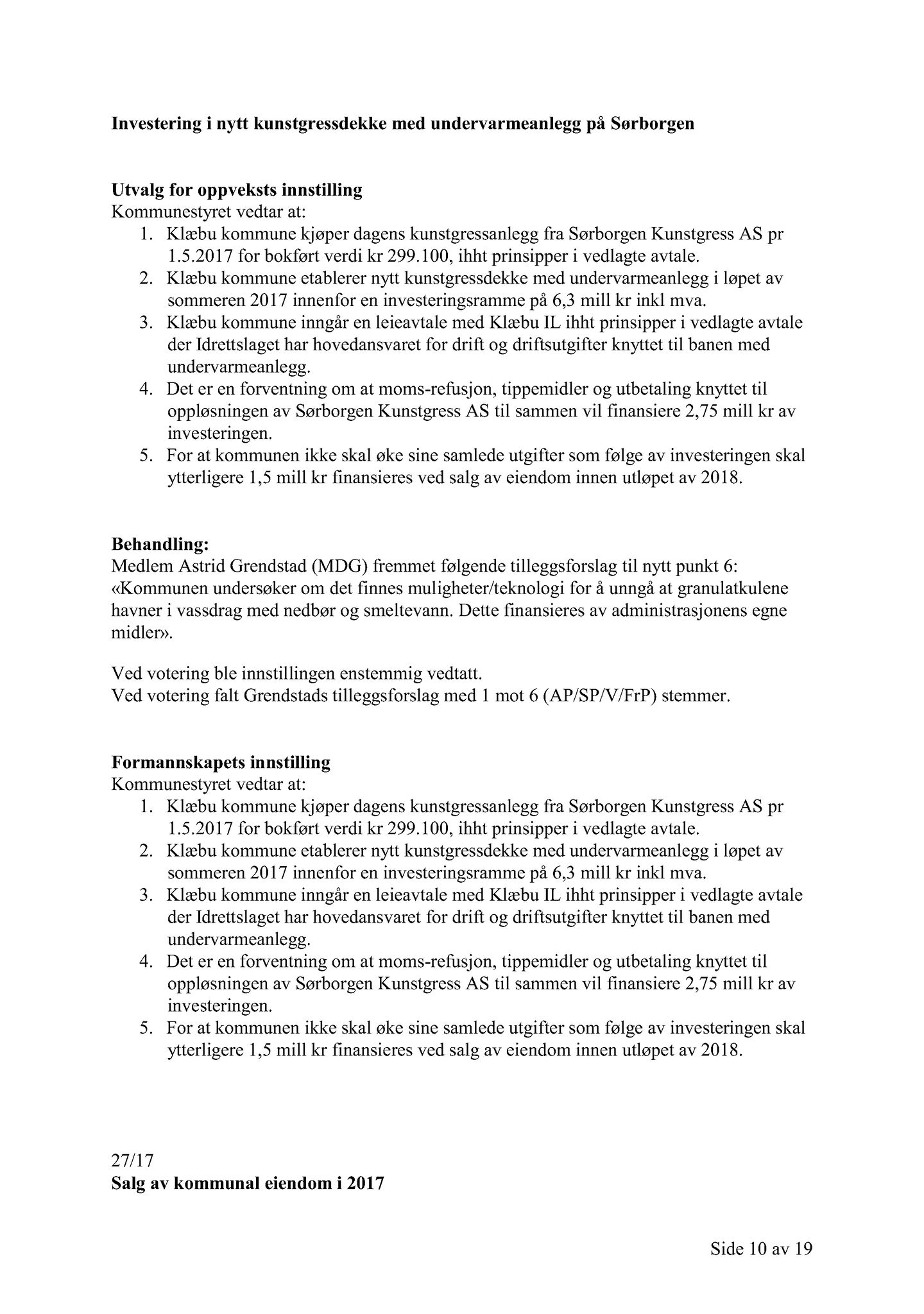 Klæbu Kommune, TRKO/KK/02-FS/L010: Formannsskapet - Møtedokumenter, 2017, p. 1150