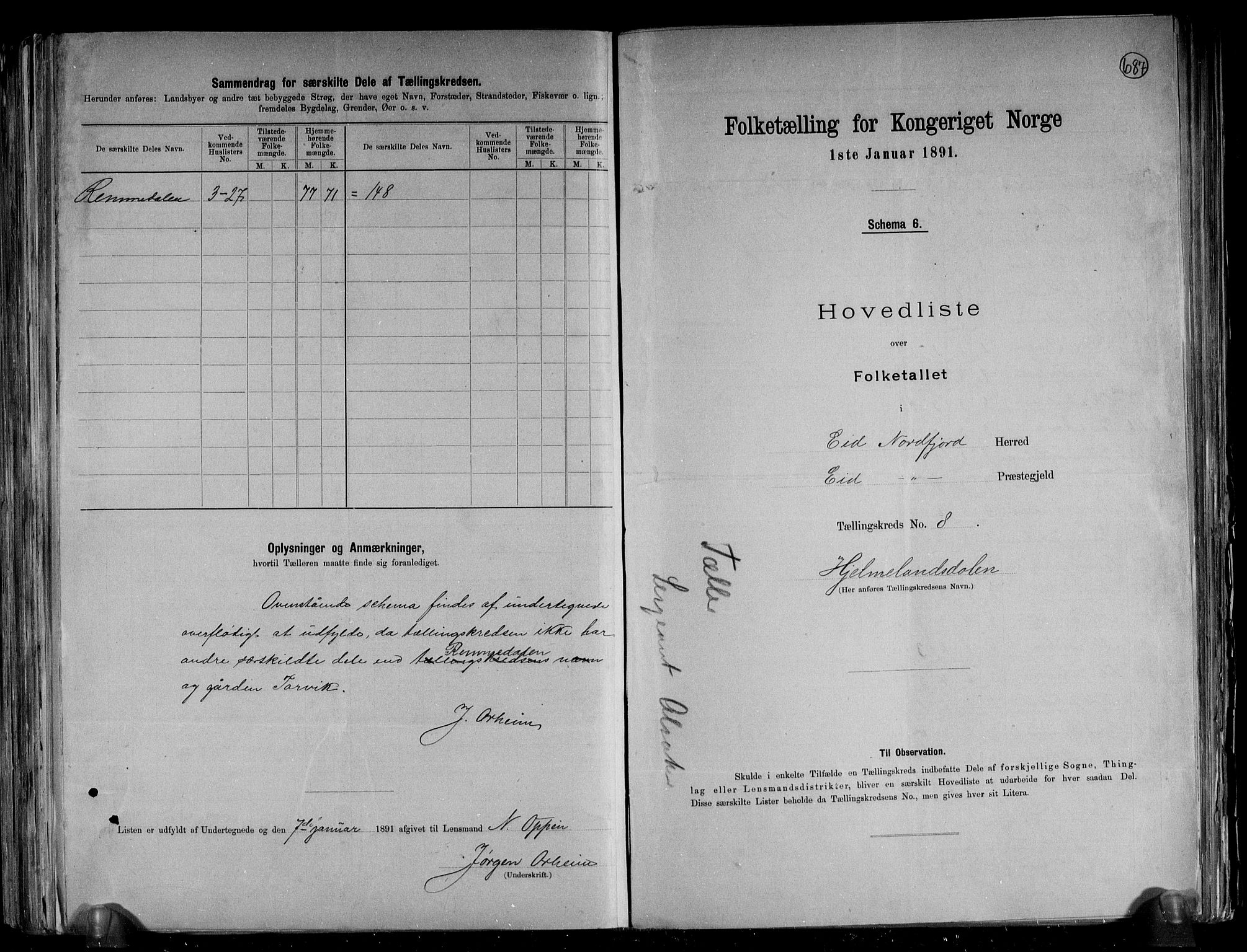 RA, 1891 census for 1443 Eid, 1891, p. 27