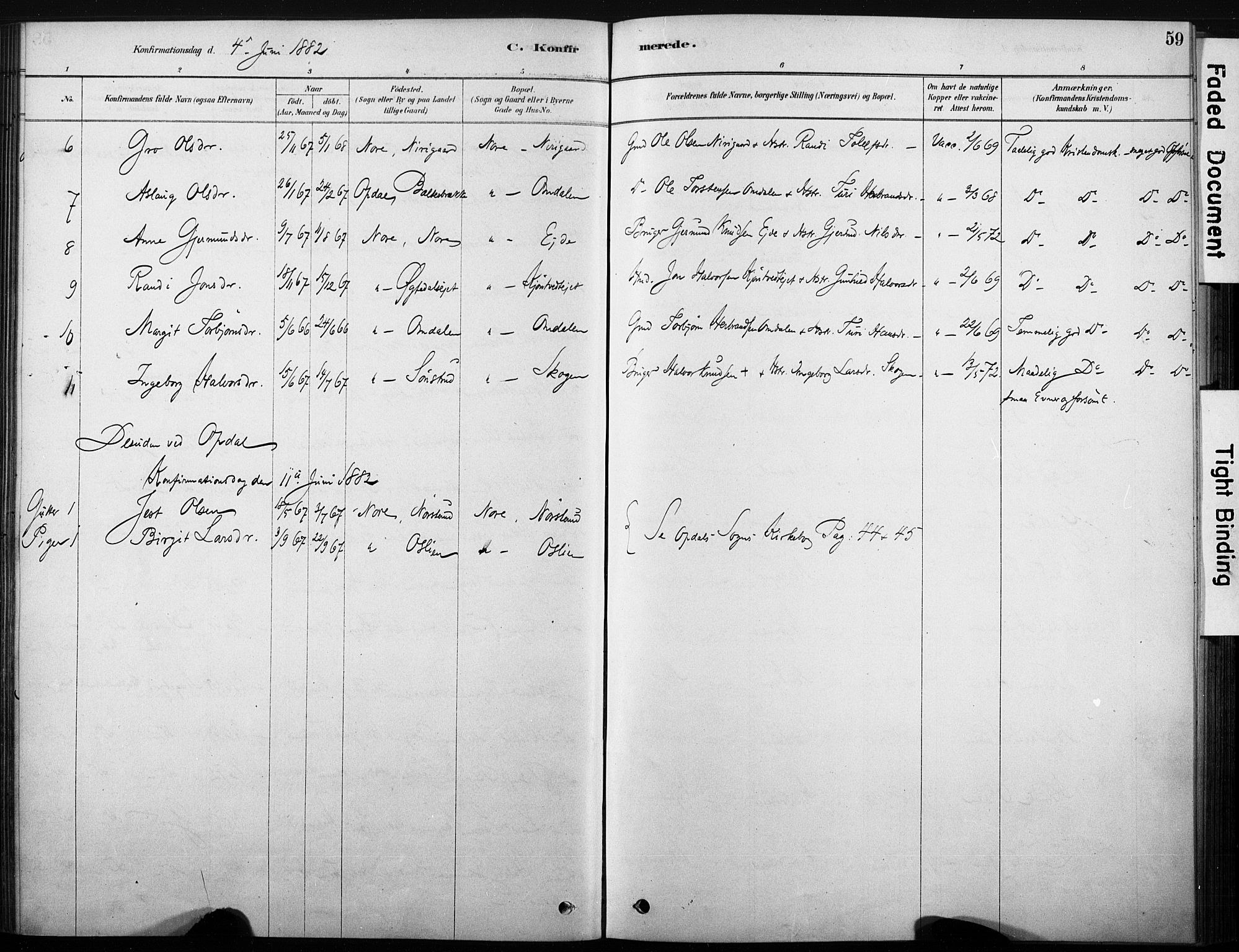 Nore kirkebøker, AV/SAKO-A-238/F/Fb/L0001: Parish register (official) no. II 1, 1878-1886, p. 59