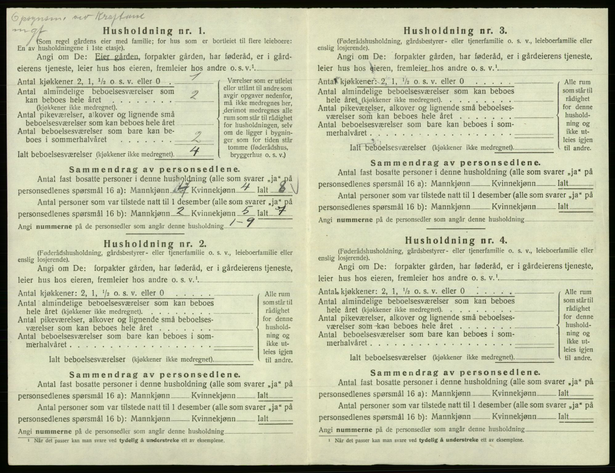 SAB, 1920 census for Samnanger, 1920, p. 502