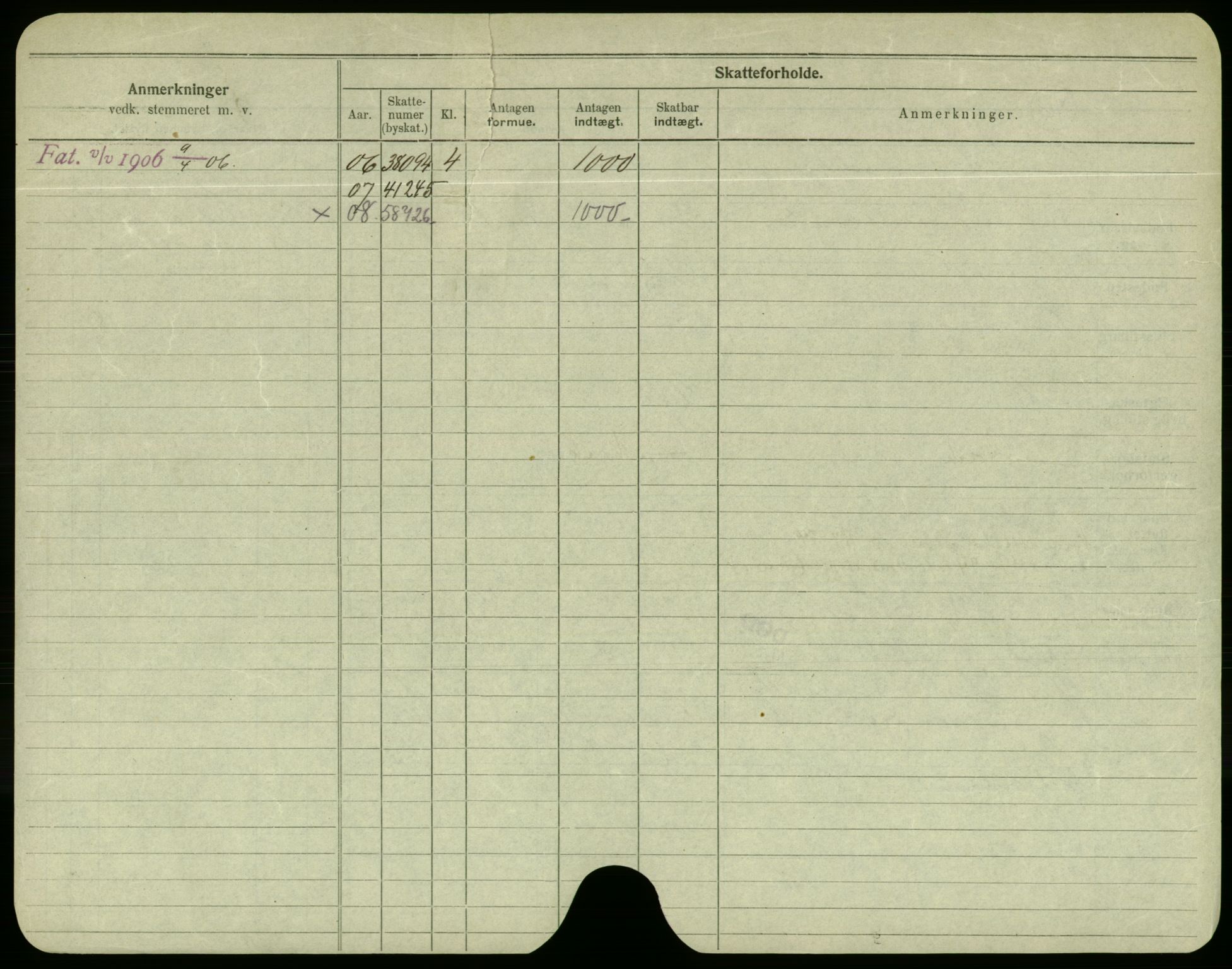 Oslo folkeregister, Registerkort, SAO/A-11715/F/Fa/Fac/L0003: Menn, 1906-1914, p. 900b