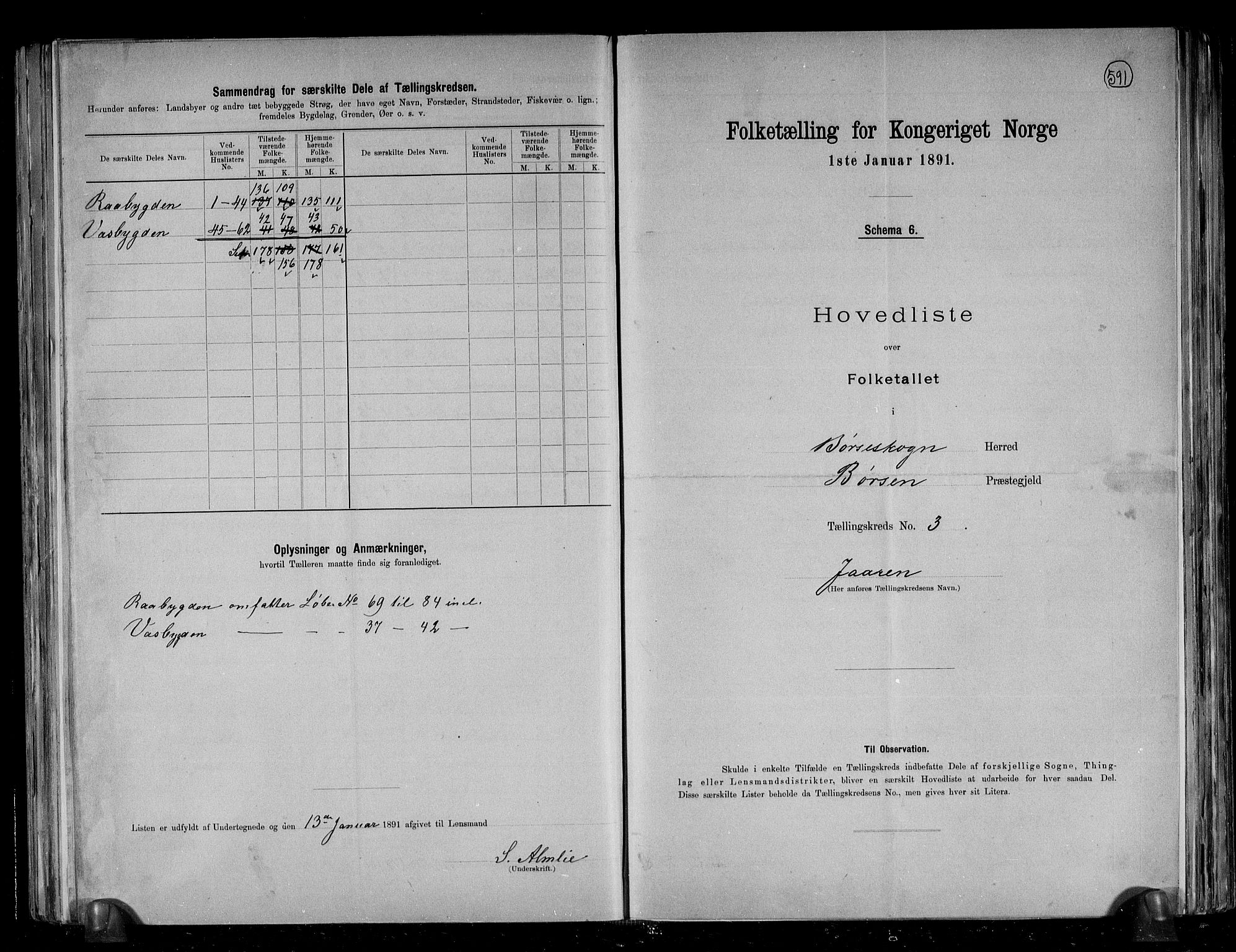 RA, 1891 census for 1657 Børseskogn, 1891, p. 12