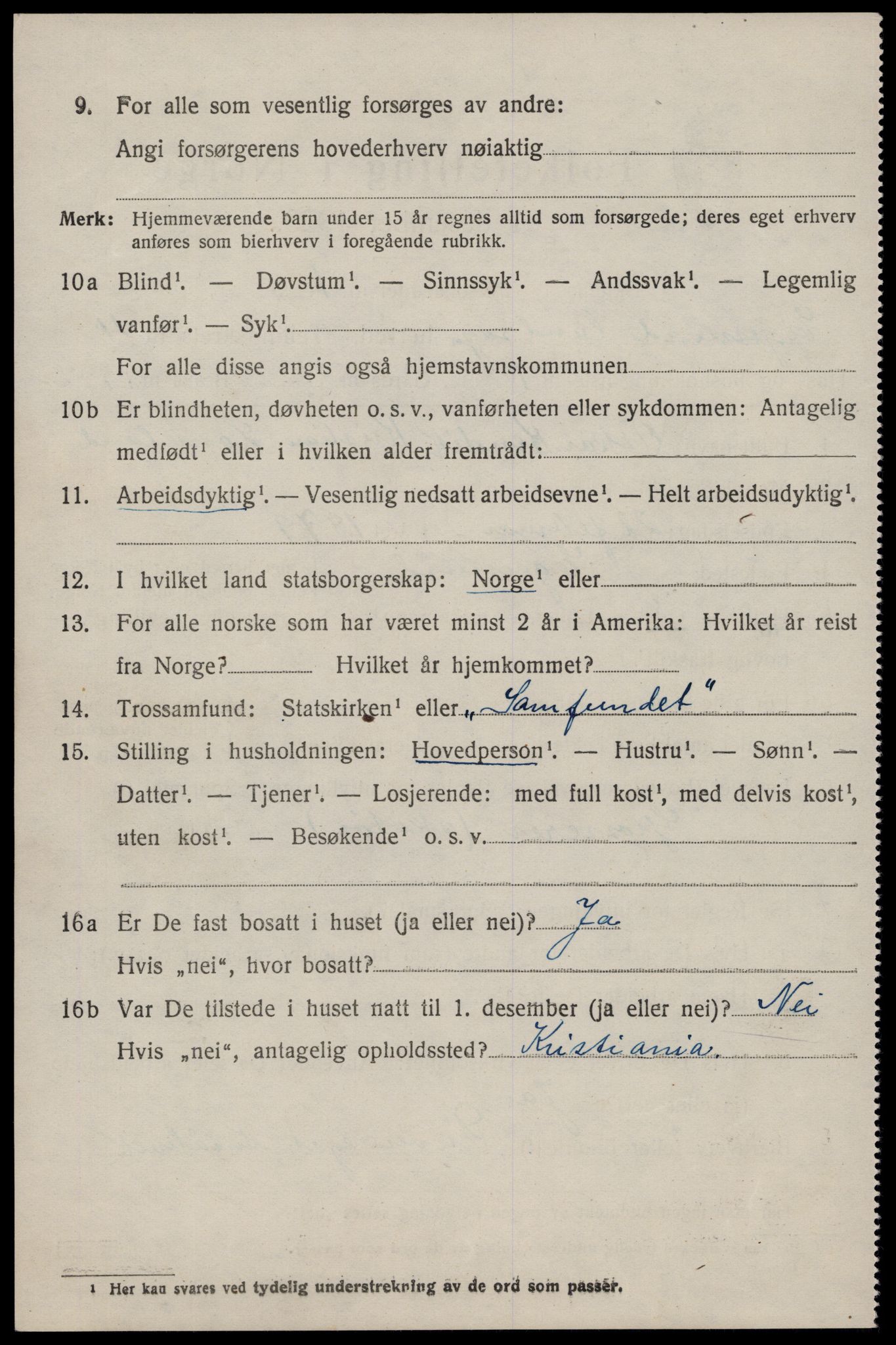 SAST, 1920 census for Eigersund, 1920, p. 2918