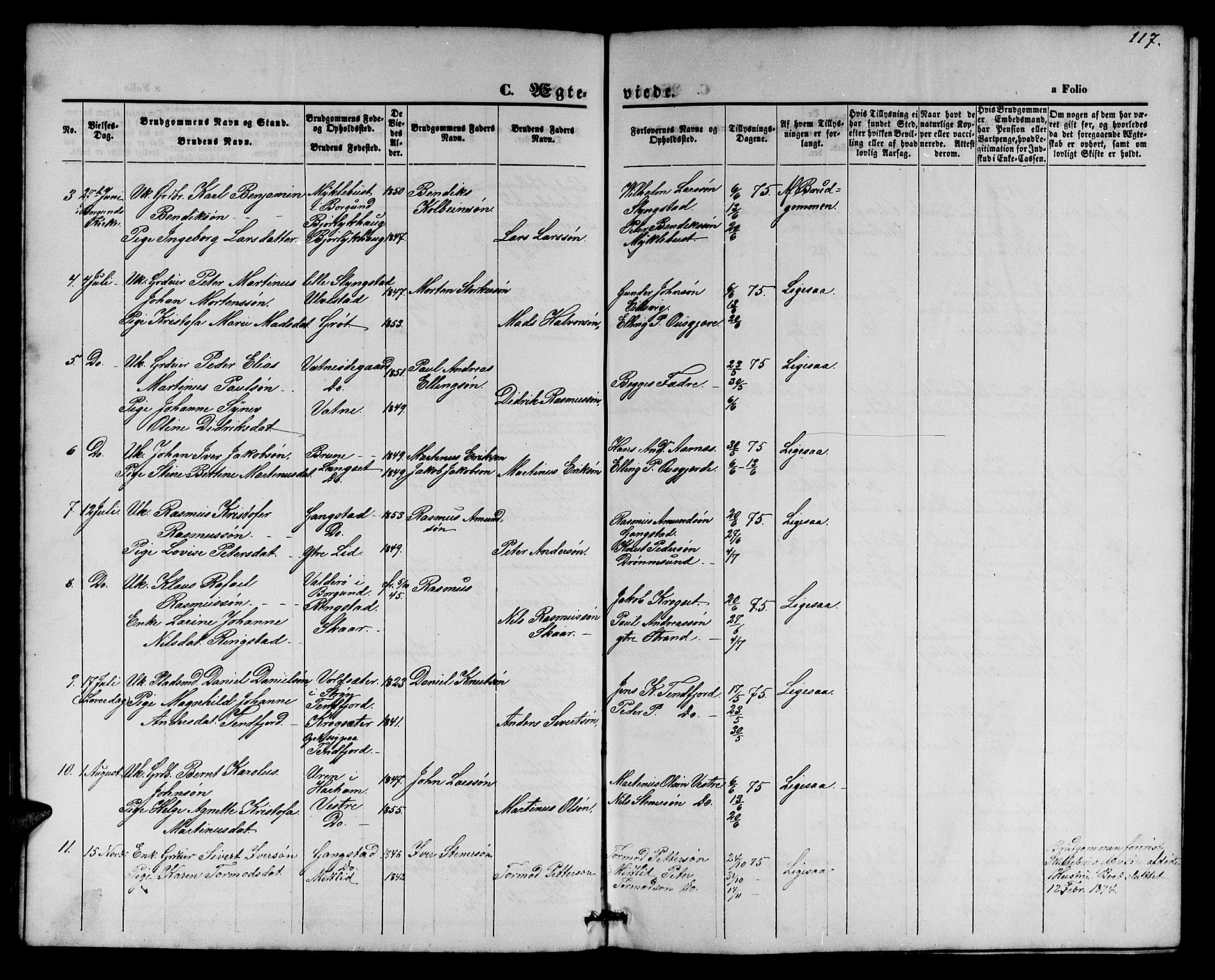 Ministerialprotokoller, klokkerbøker og fødselsregistre - Møre og Romsdal, AV/SAT-A-1454/525/L0375: Parish register (copy) no. 525C01, 1865-1879, p. 117